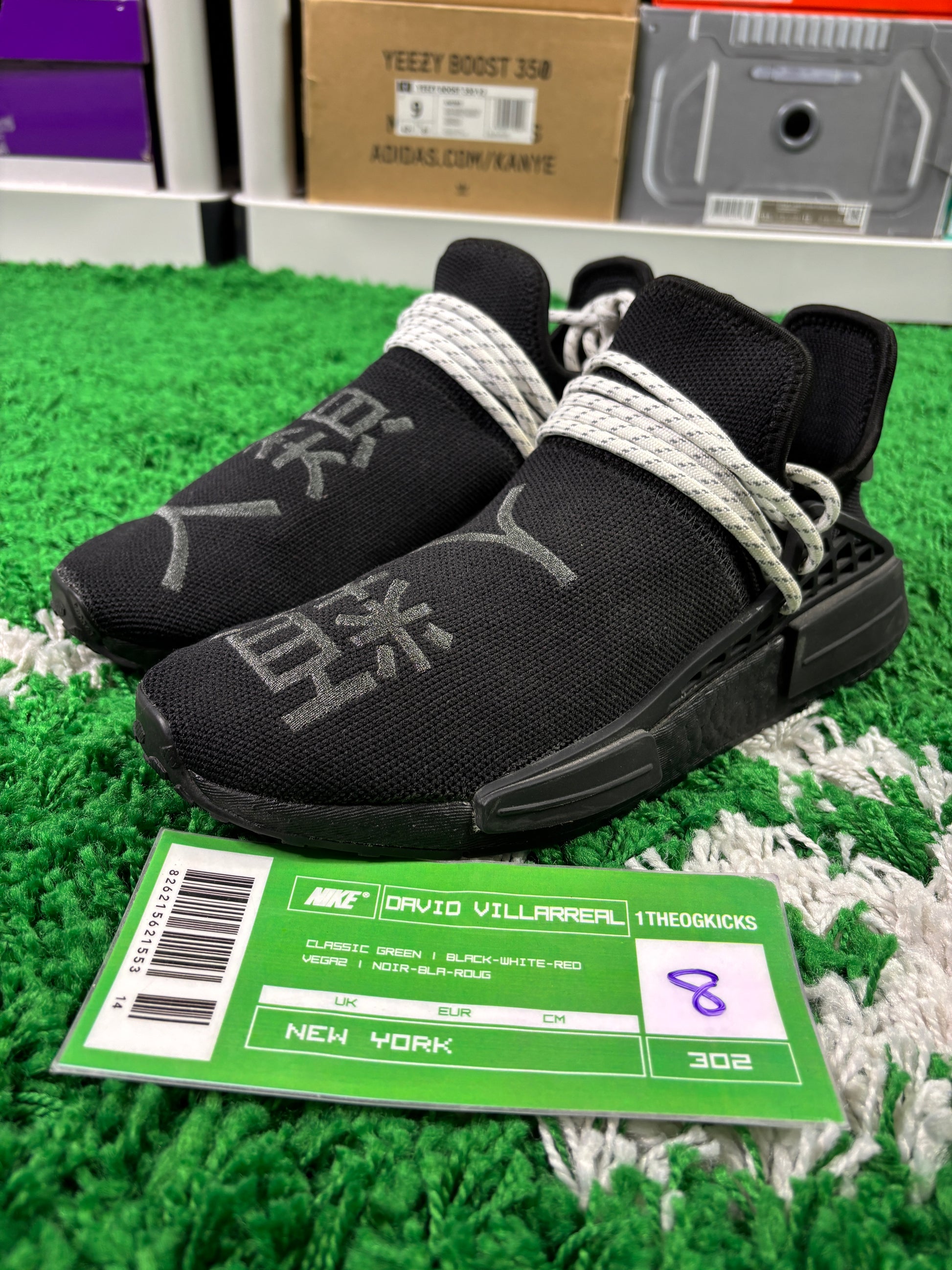 Addidas Pharrell x NMD Human Race 'Black' - Size 8