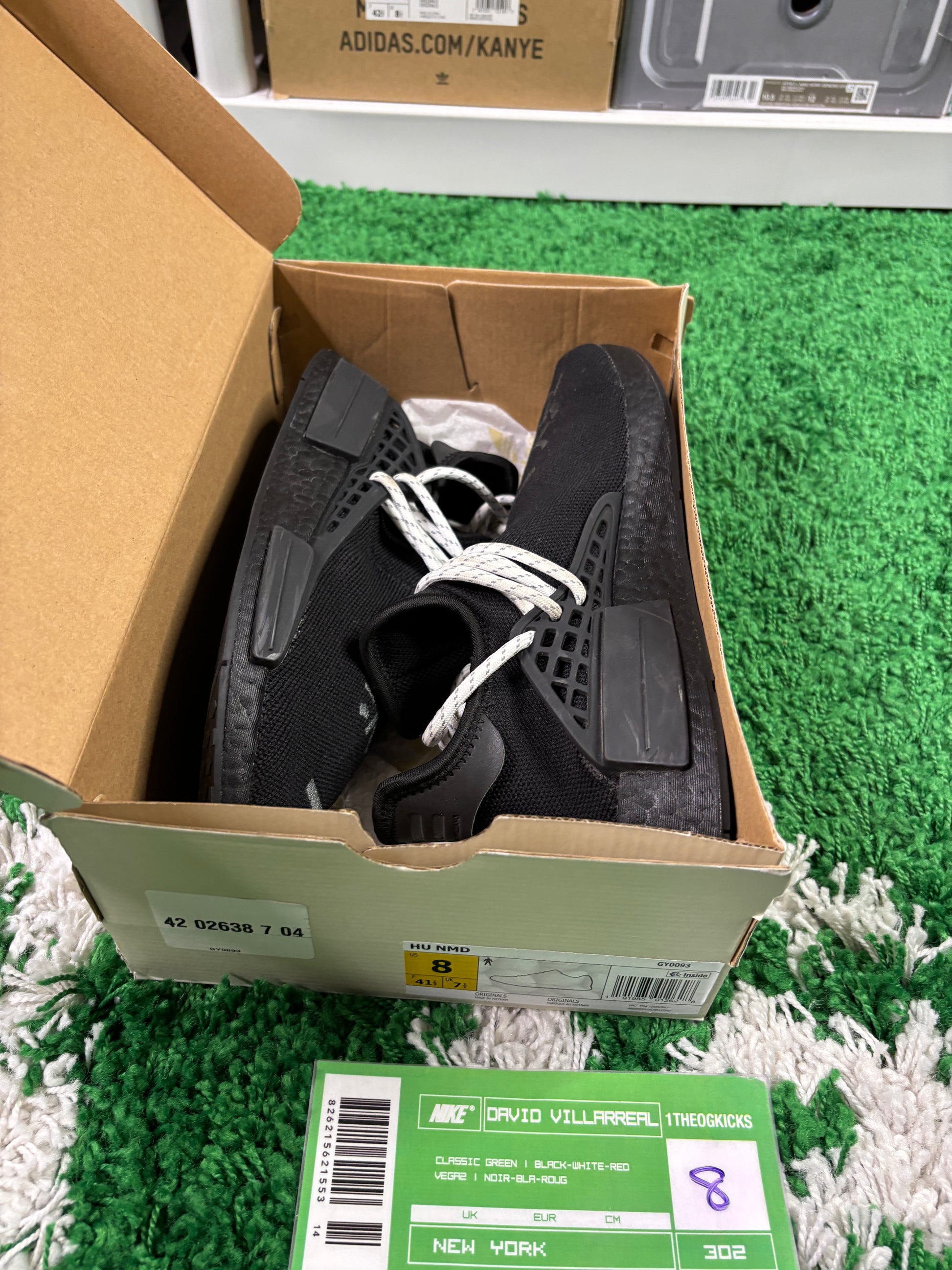 Addidas Pharrell x NMD Human Race 'Black' - Size 8
