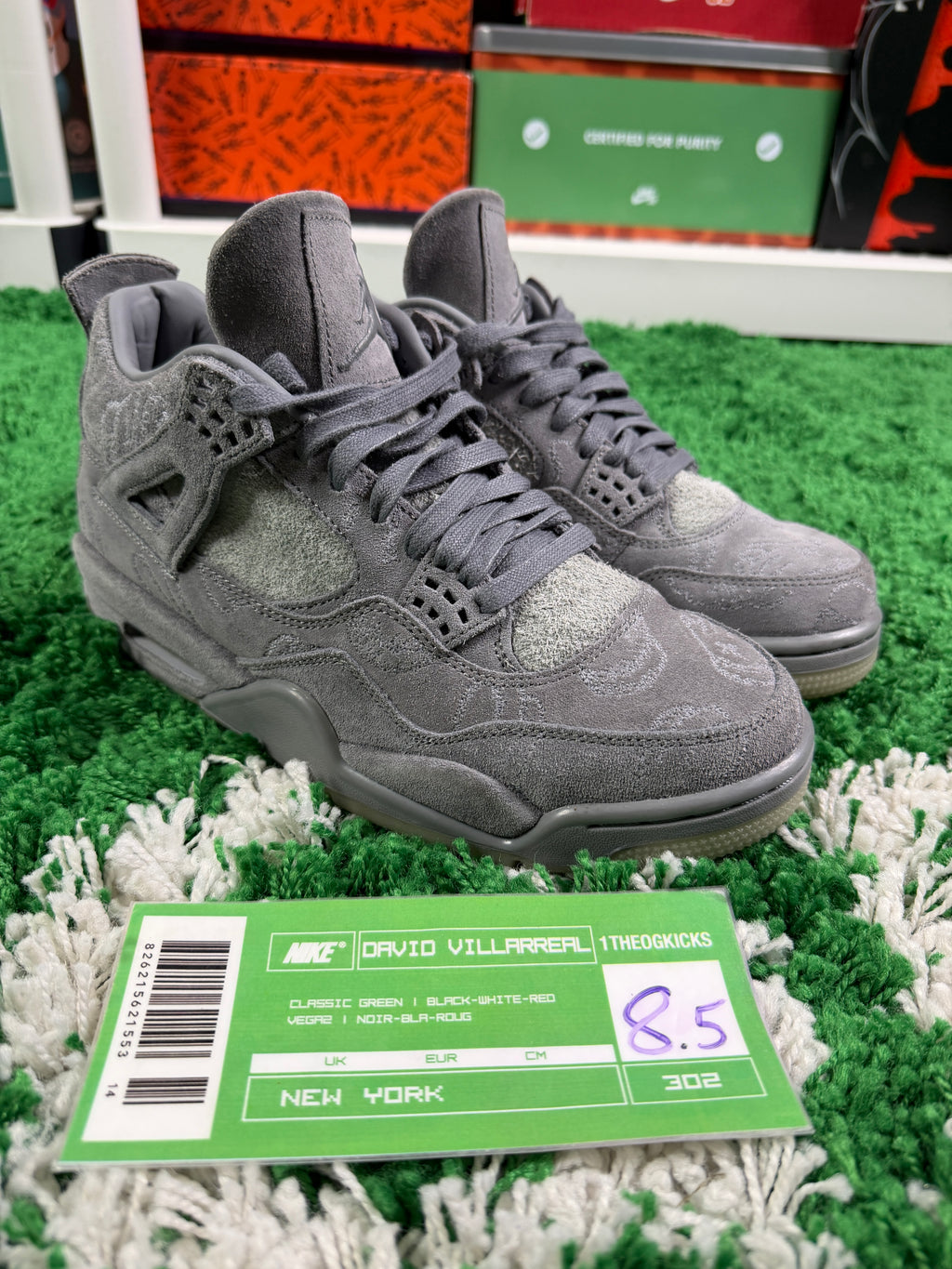 Jordan 4 Kaws Grey - Size 8.5