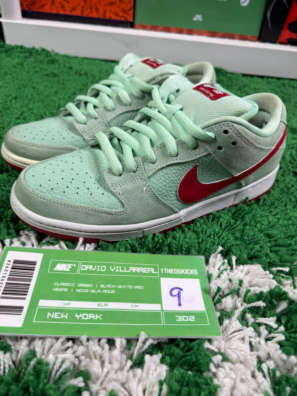 Nike Sb Green Mint Red - Size 9