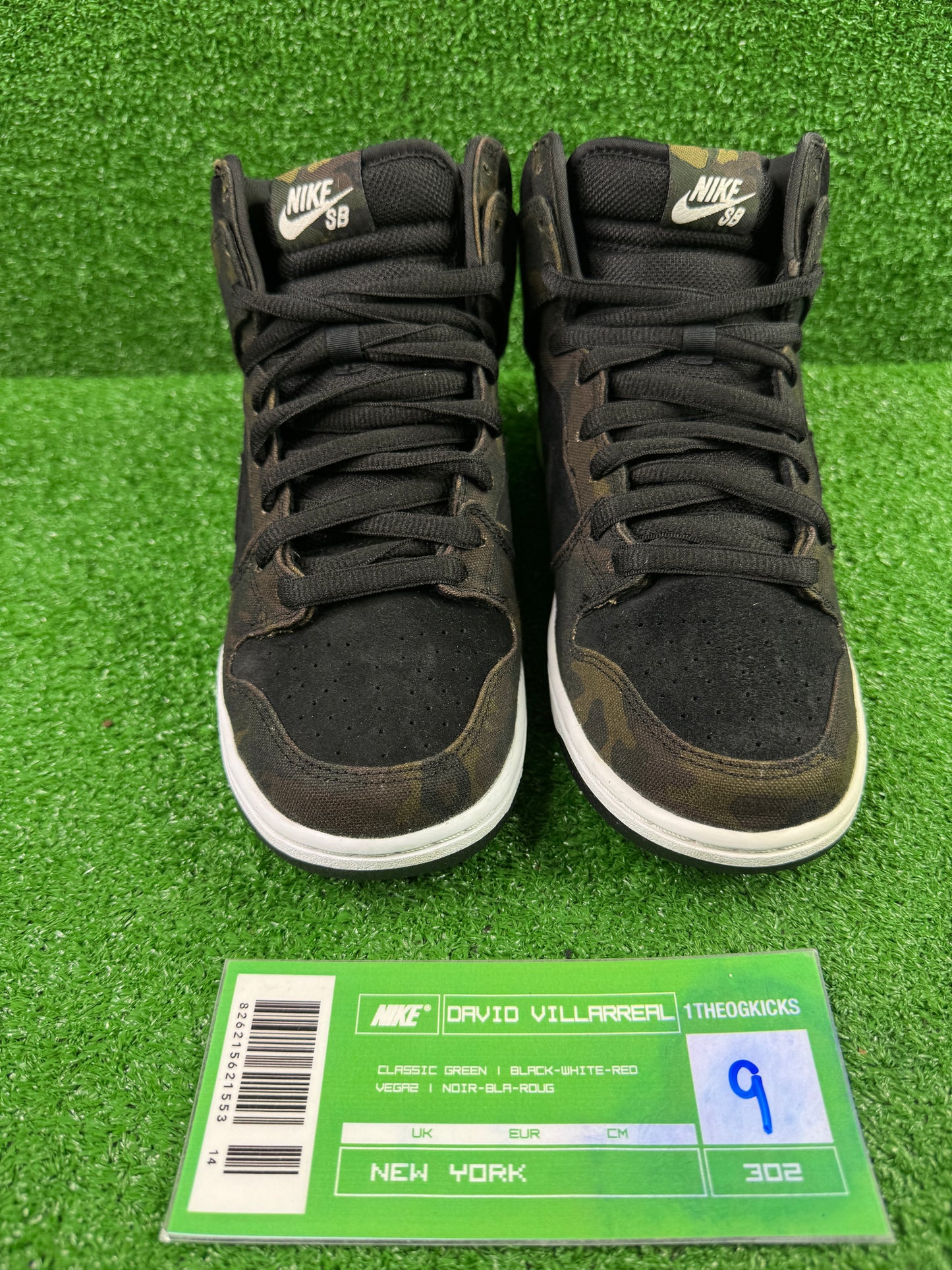 Nike Sb Iguana Camo Highs - Size 9