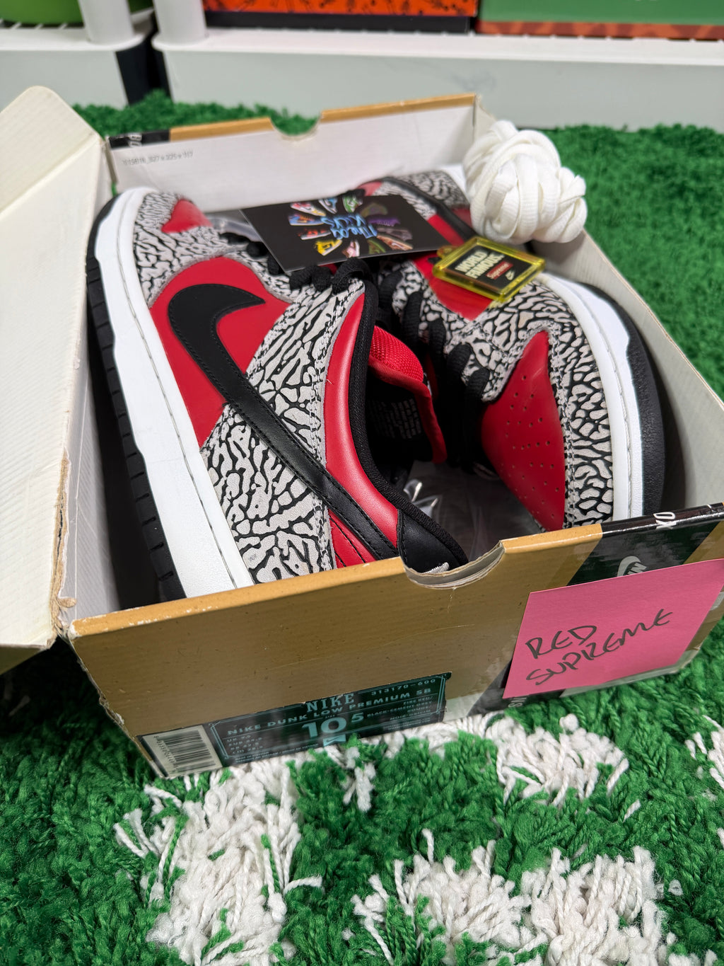 Nike Sb Red Supreme Lows - Size 10.5