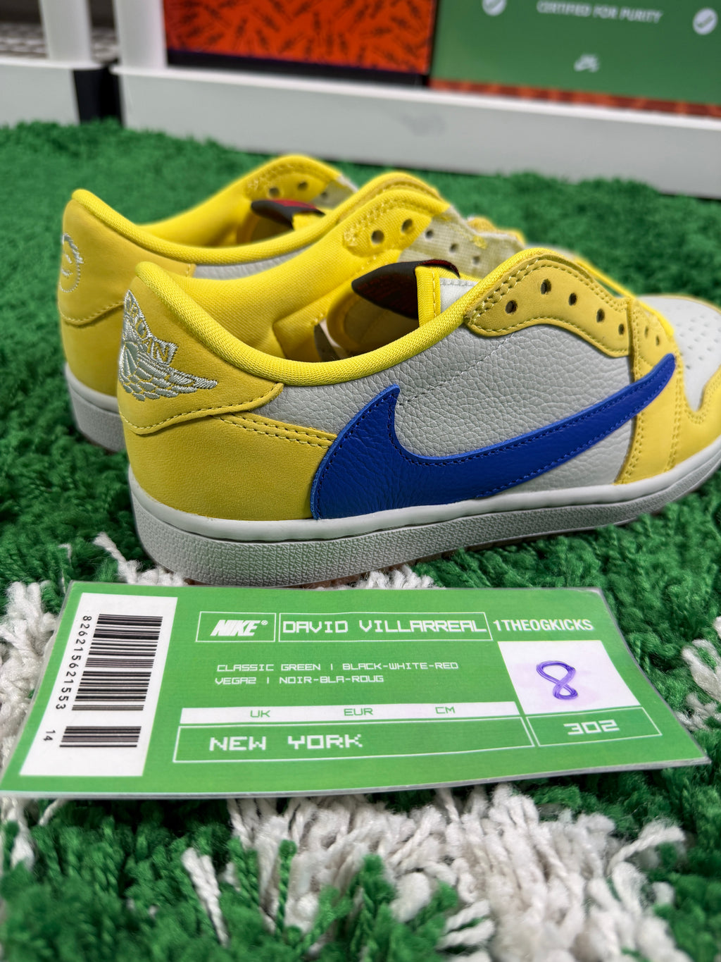 Jordan 1 Canary - Size 8