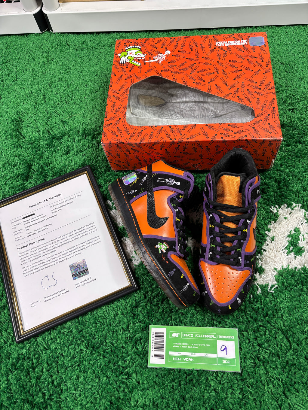 Nike Dunk Day of the Dead Custom Sample - Size 9
