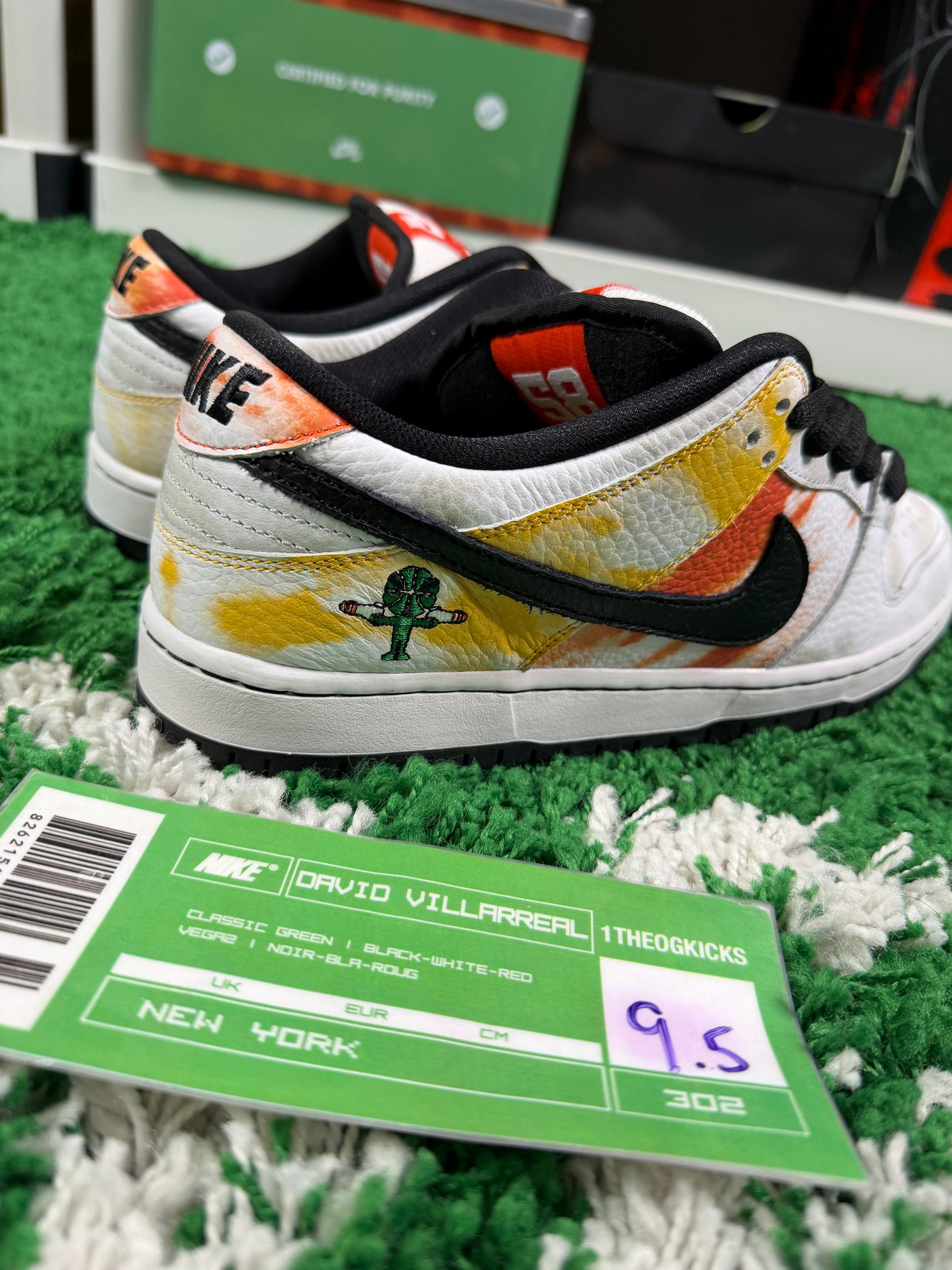 Nike Sb Tie Dye Ray Guns White - Size 9.5