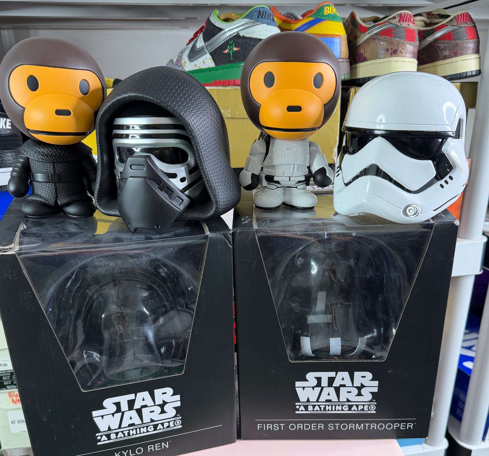 BAPE Star Wars x Baby Milo Kylo Ren + Stormtrooper Figure - Set