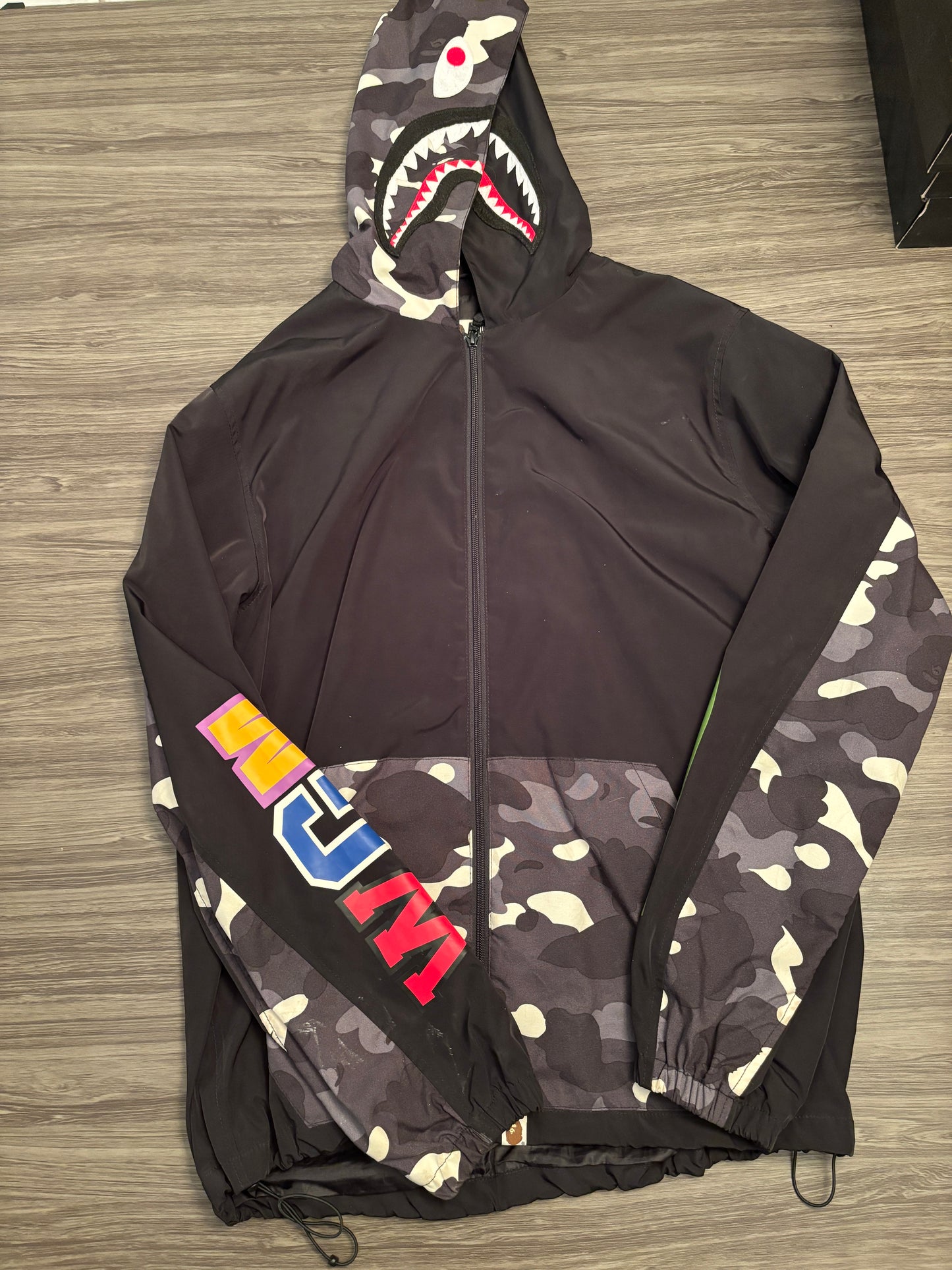 Bape Glow in the Dark City Camo Shark Zip Up - Size XL