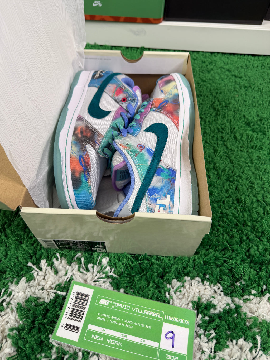 Nike Sb Futura Laboratories Bleached Aqua - Size 9