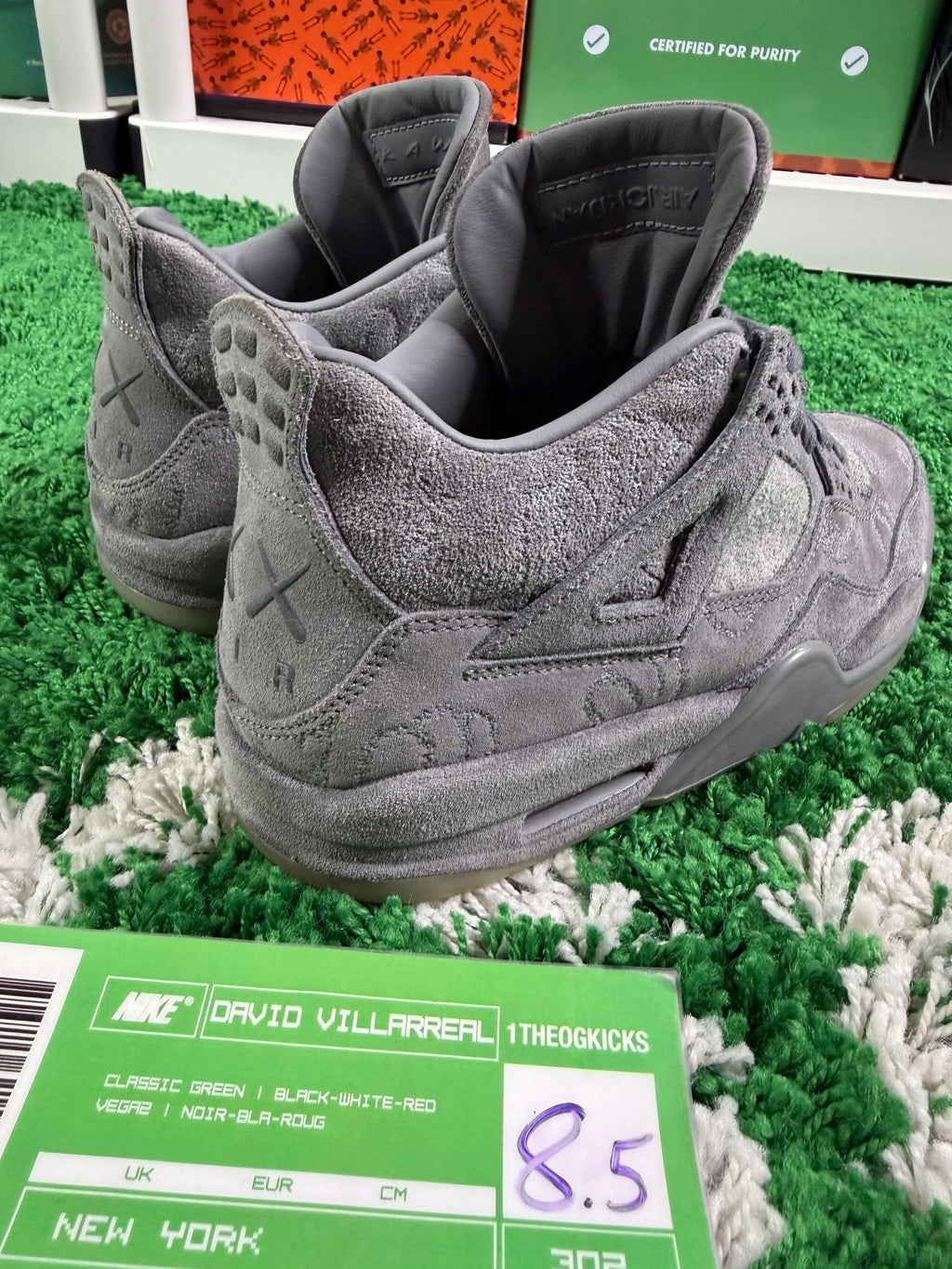 Jordan 4 Kaws Grey - Size 8.5