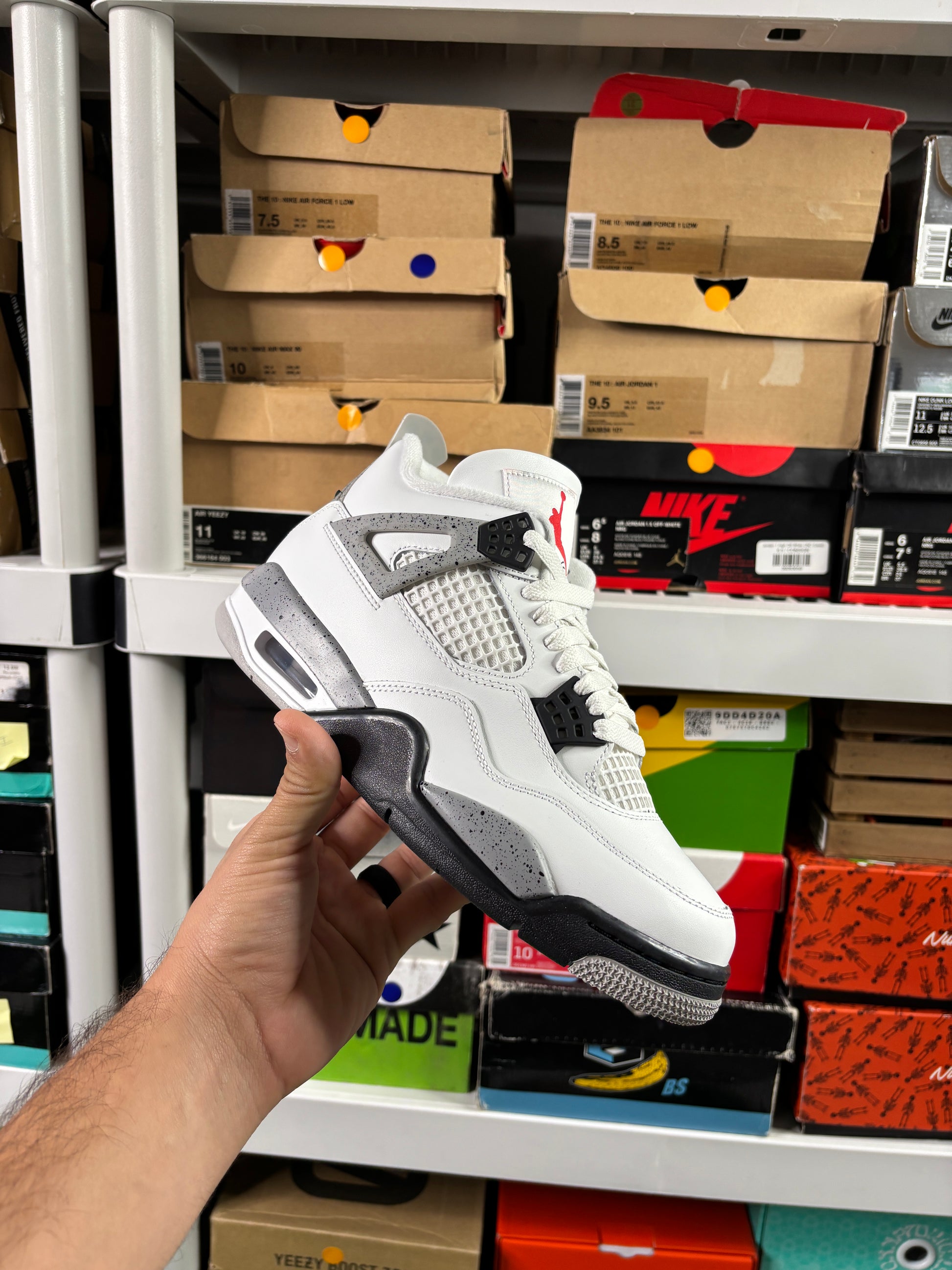 Jordan 4 White Cement - Size 7.5