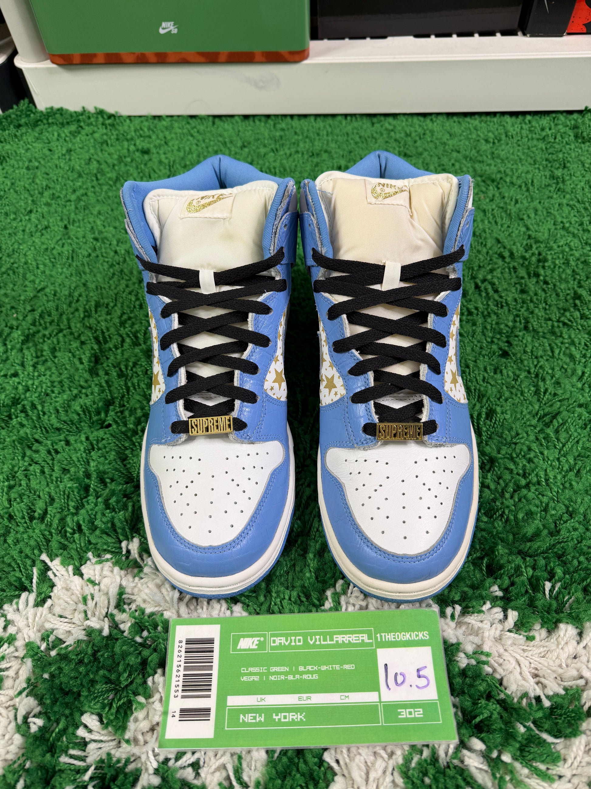 Nike Sb Blue Supreme Highs - Size 10.5