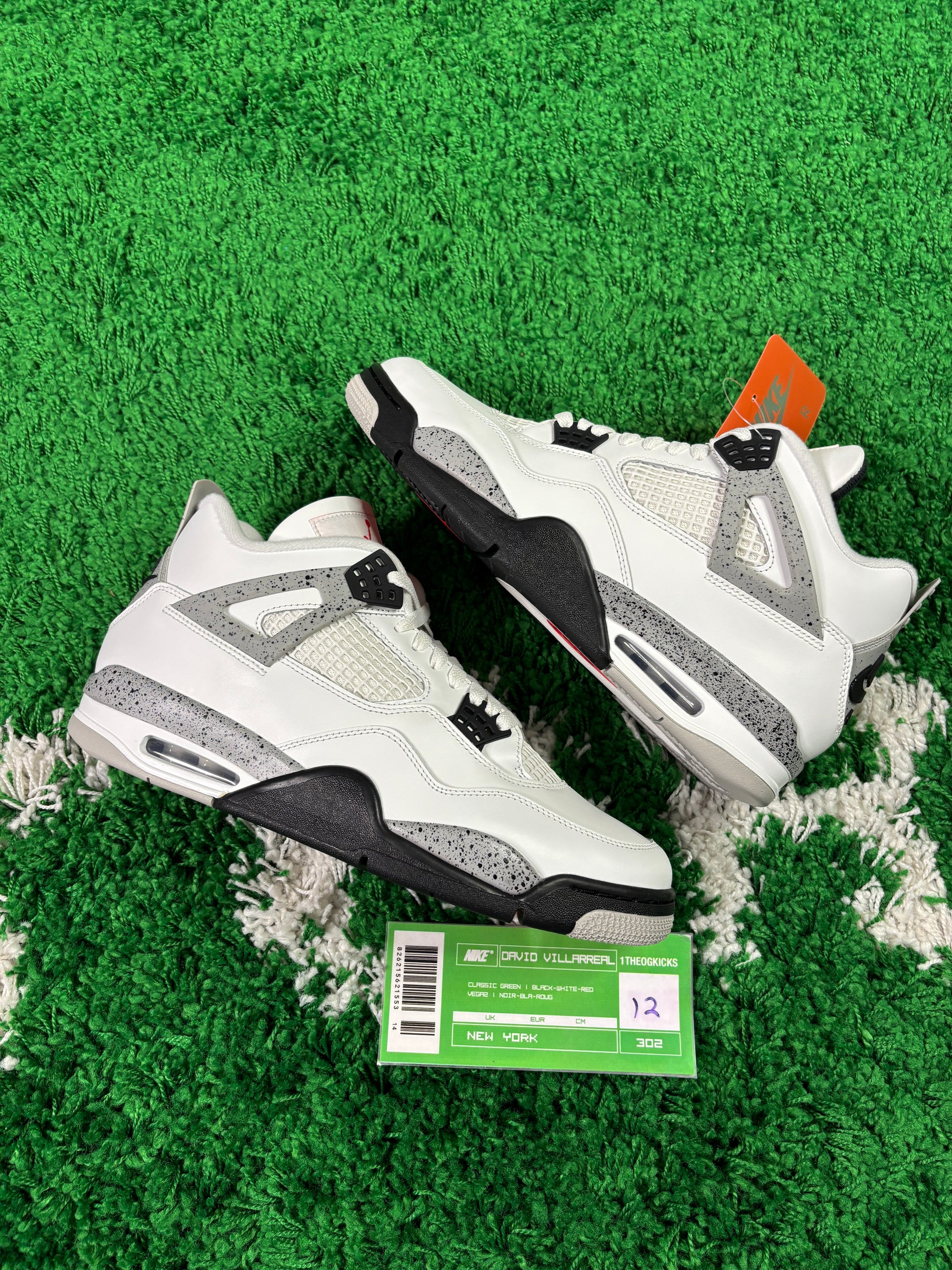 Jordan 4 White Cement - Size 12