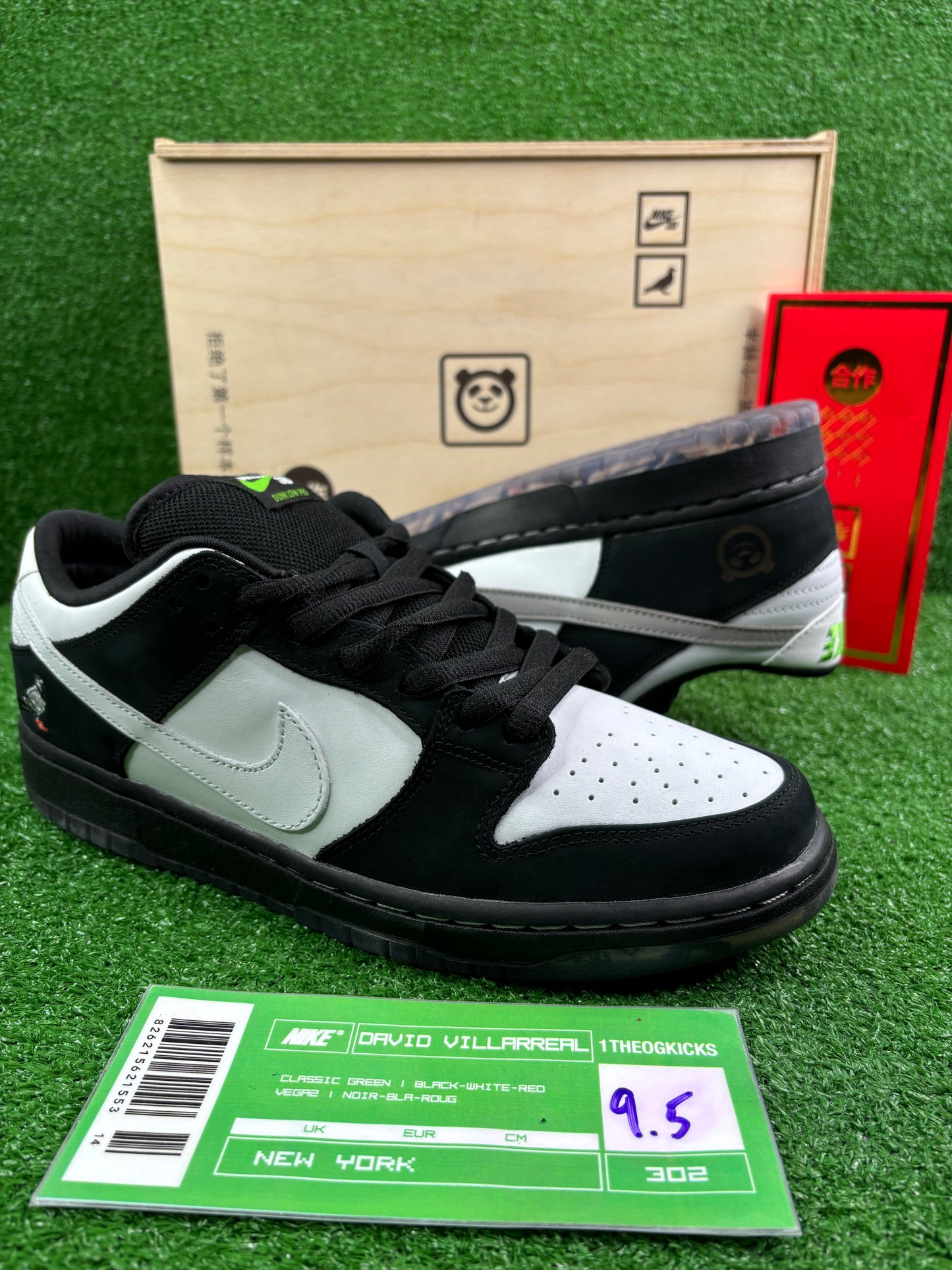 Nike Sb Panda Pigeon Laser Engraved - Size 9.5