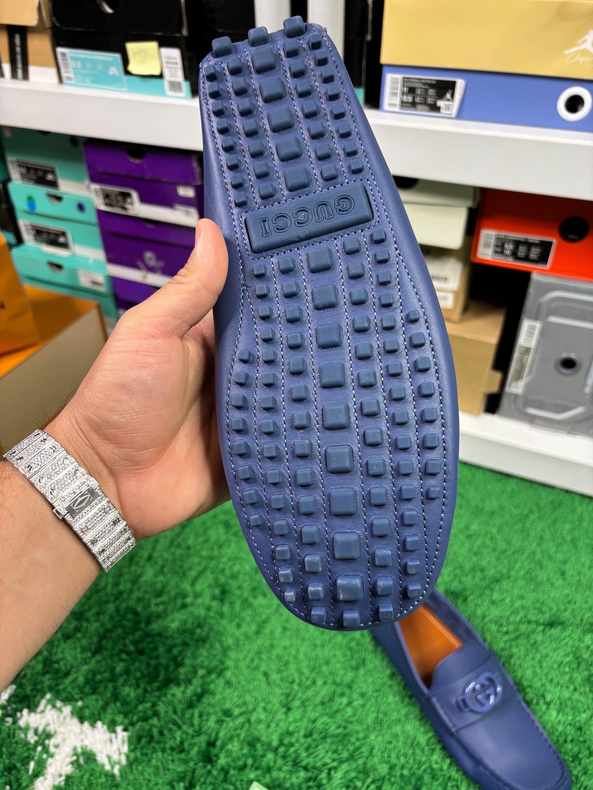 Gucci Interlocking GG Leather Loafers - Size 10.5