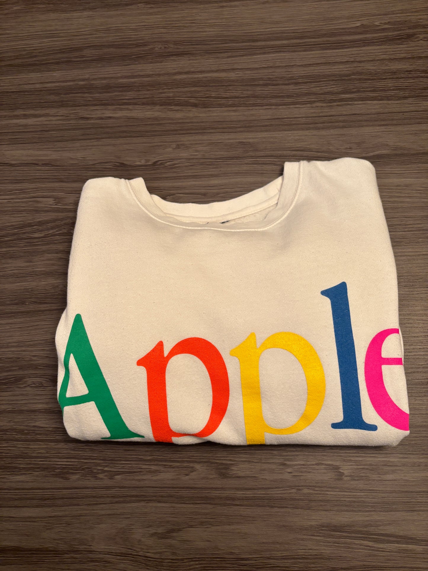 Vintage Jerzees Apple Computer Rainbow Logo Crewneck - Size L