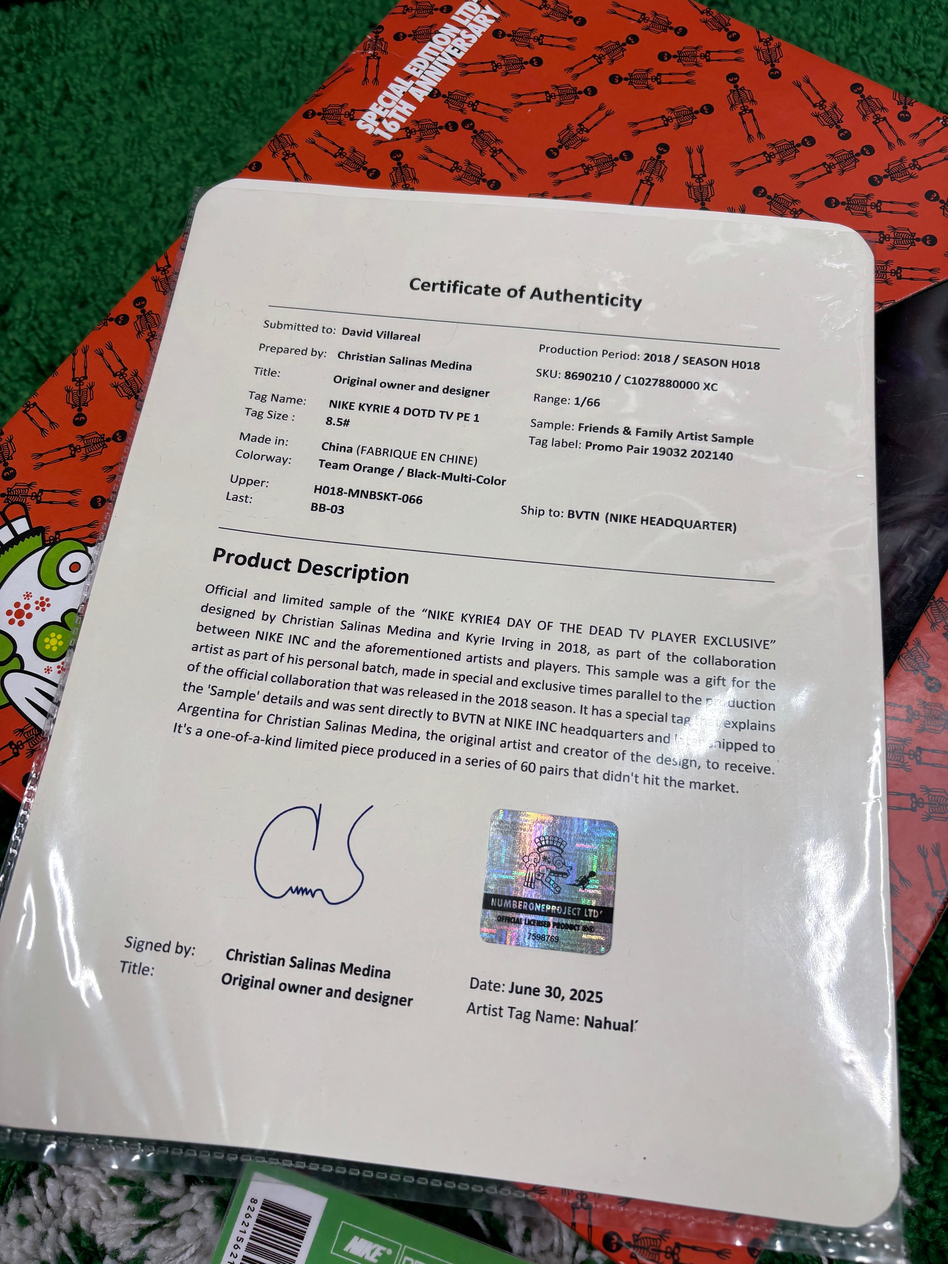 Nike Kyrie Day of the Dead Sample - Size 8.5