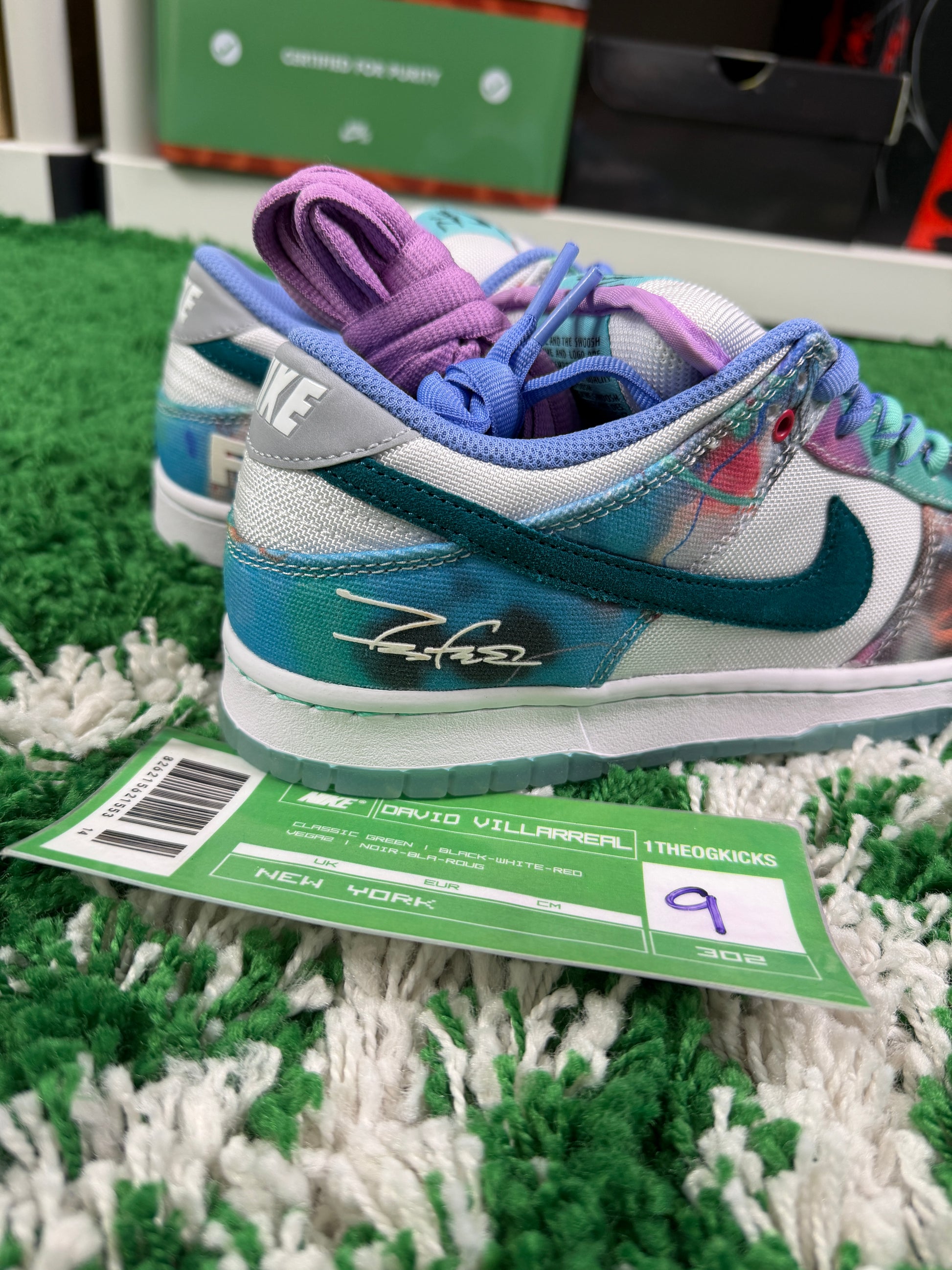 Nike Sb Futura Laboratories Bleached Aqua - Size 9