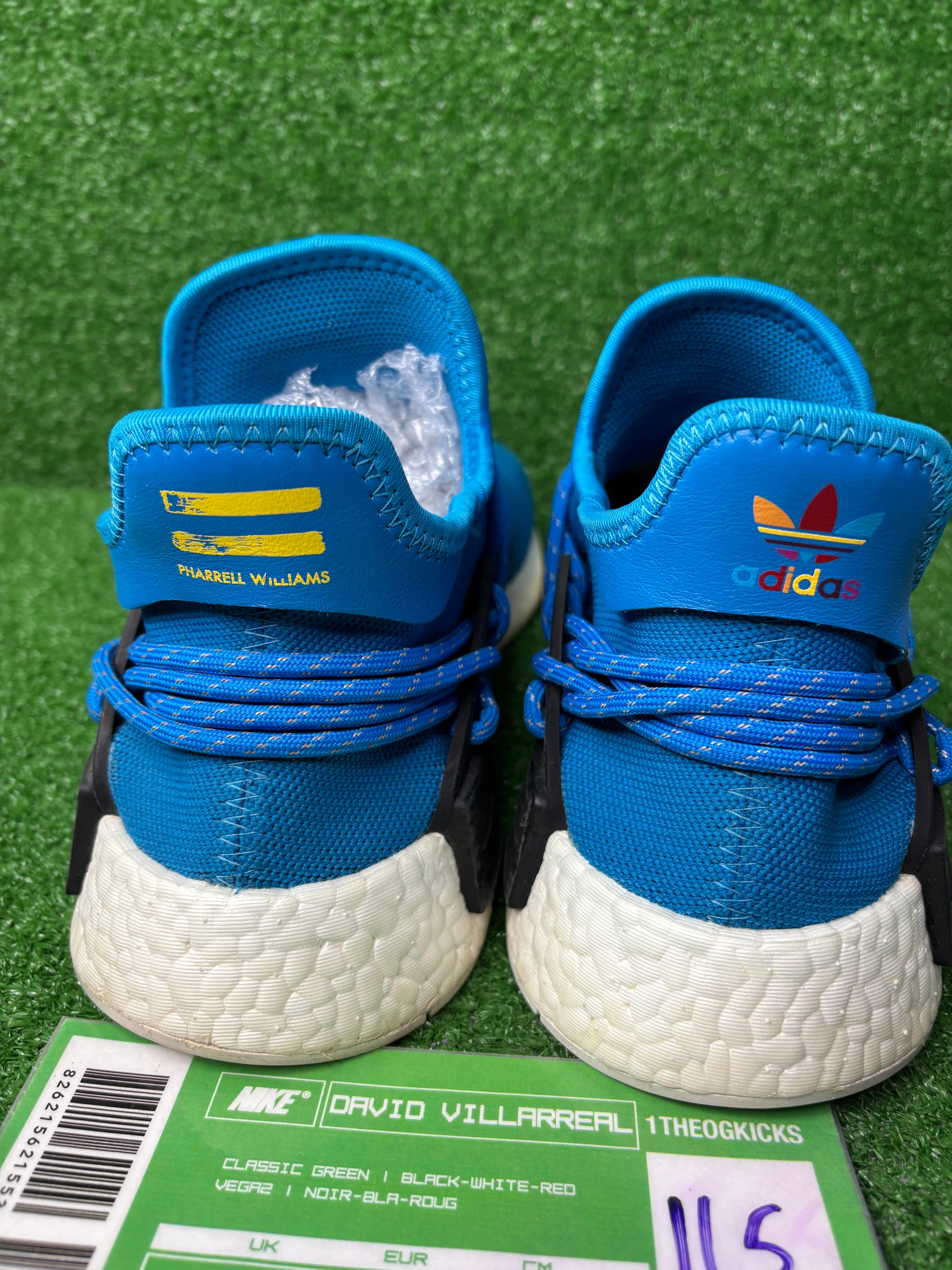 Addidas Pharrell x NMD Human Race 'Sharp Blue' - Size 11.5