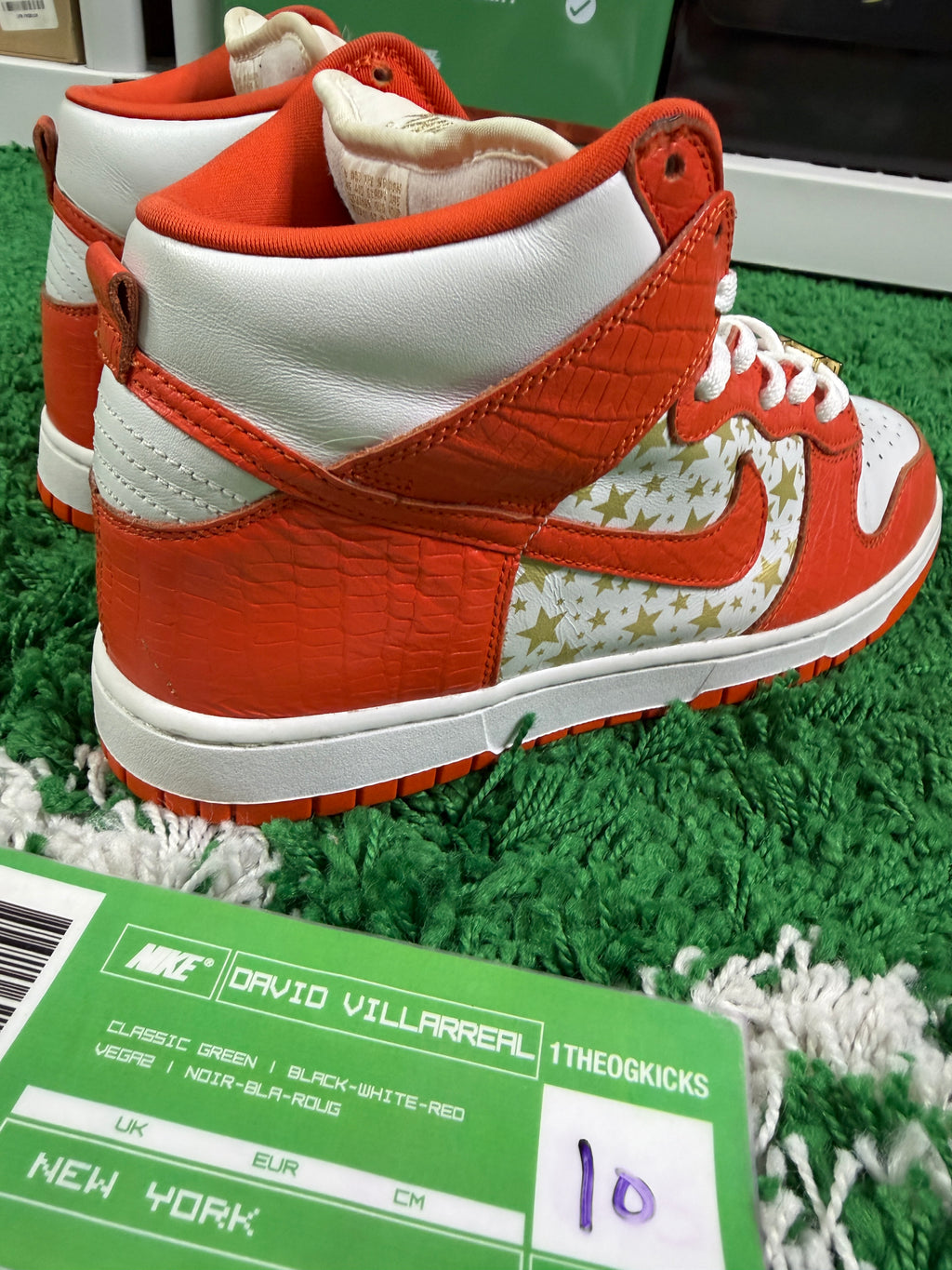 Nike Sb Orange Supreme Highs - Size 10