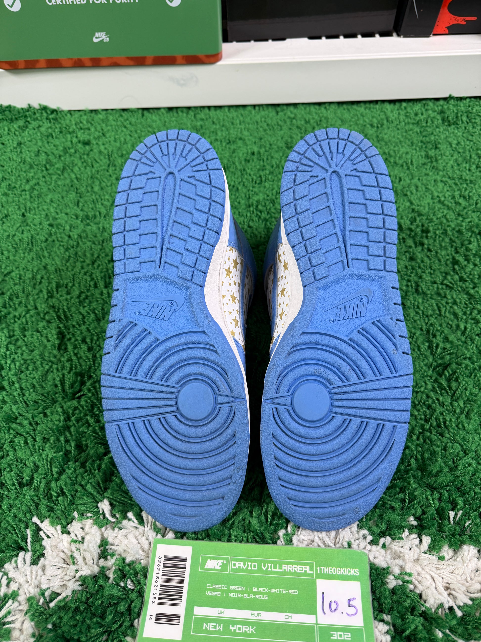 Nike Sb Blue Supreme Highs - Size 10.5