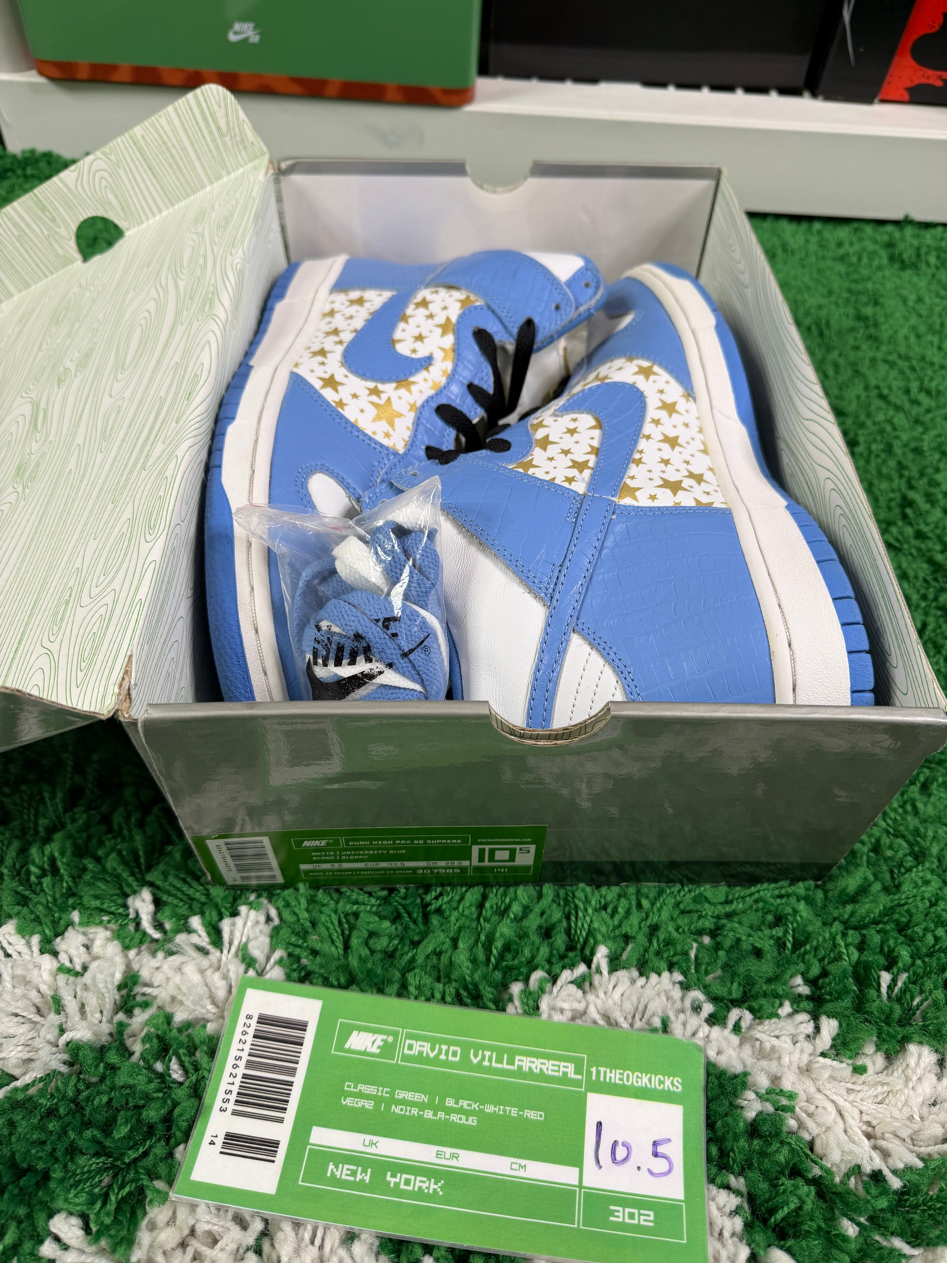 Nike Sb Blue Supreme Highs - Size 10.5