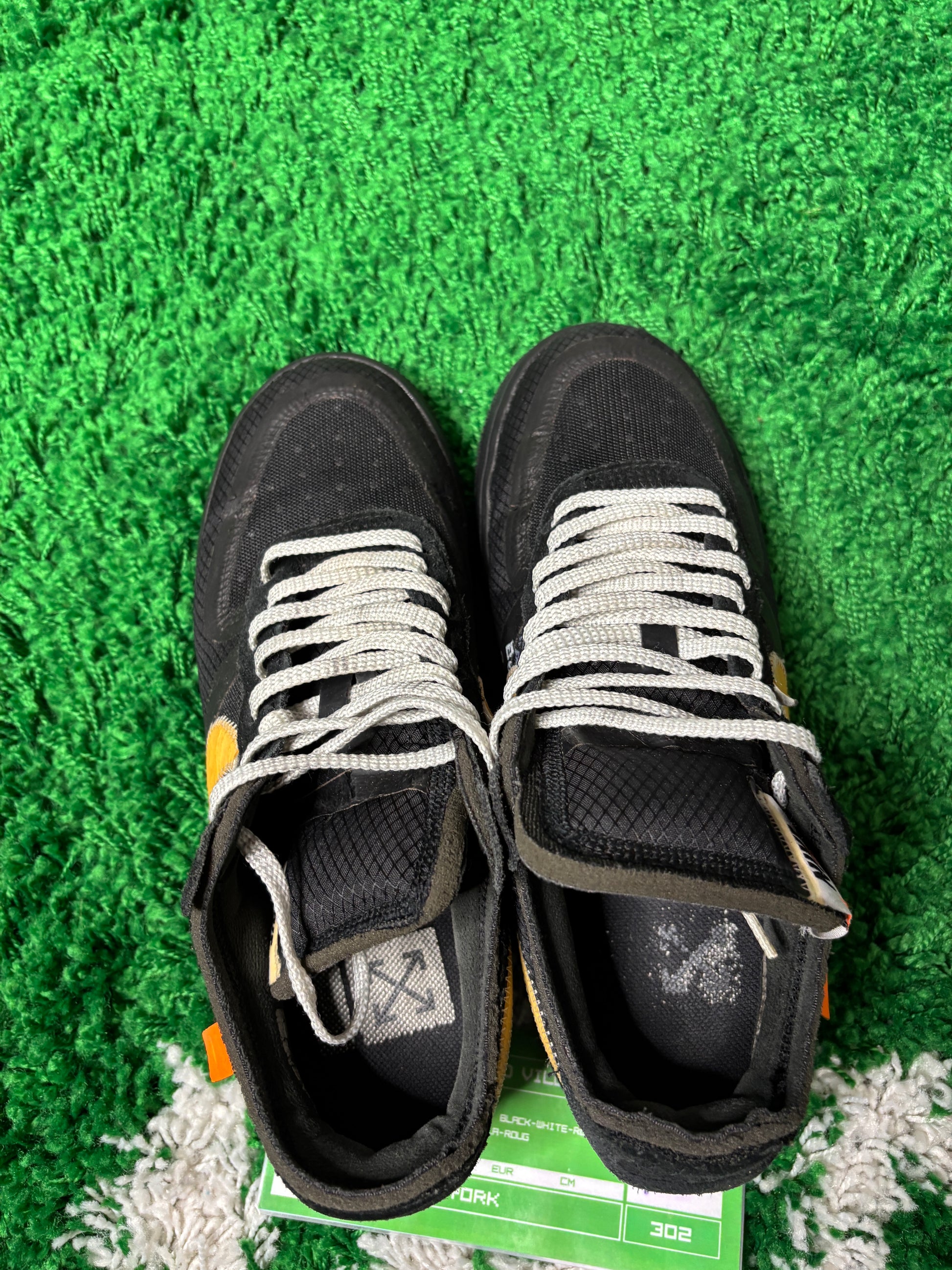 Nike Air Force 1 OFF WHITE Black - size 7.5