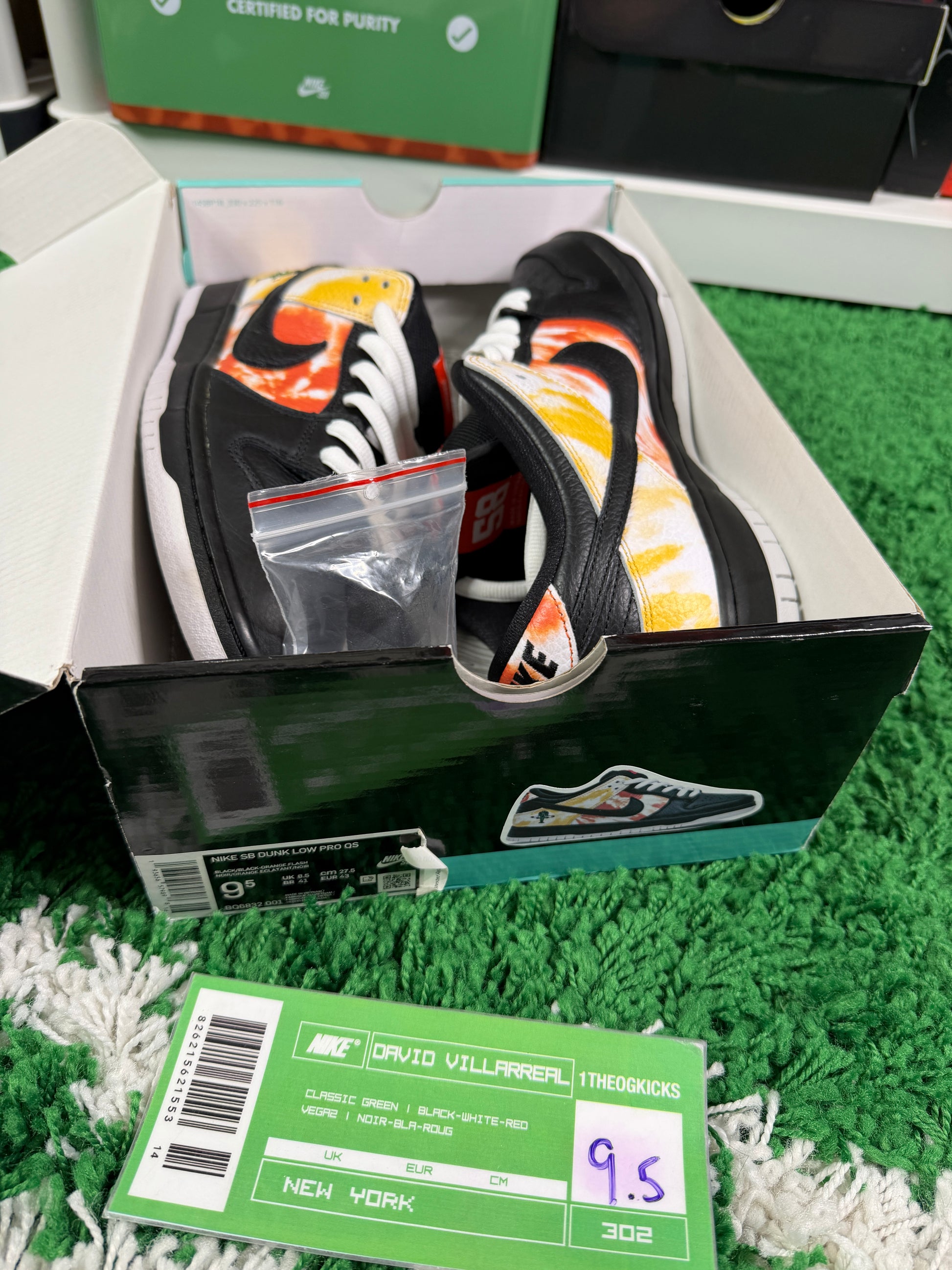 Nike Sb Tie Dye Ray Guns Black - Size 9.5