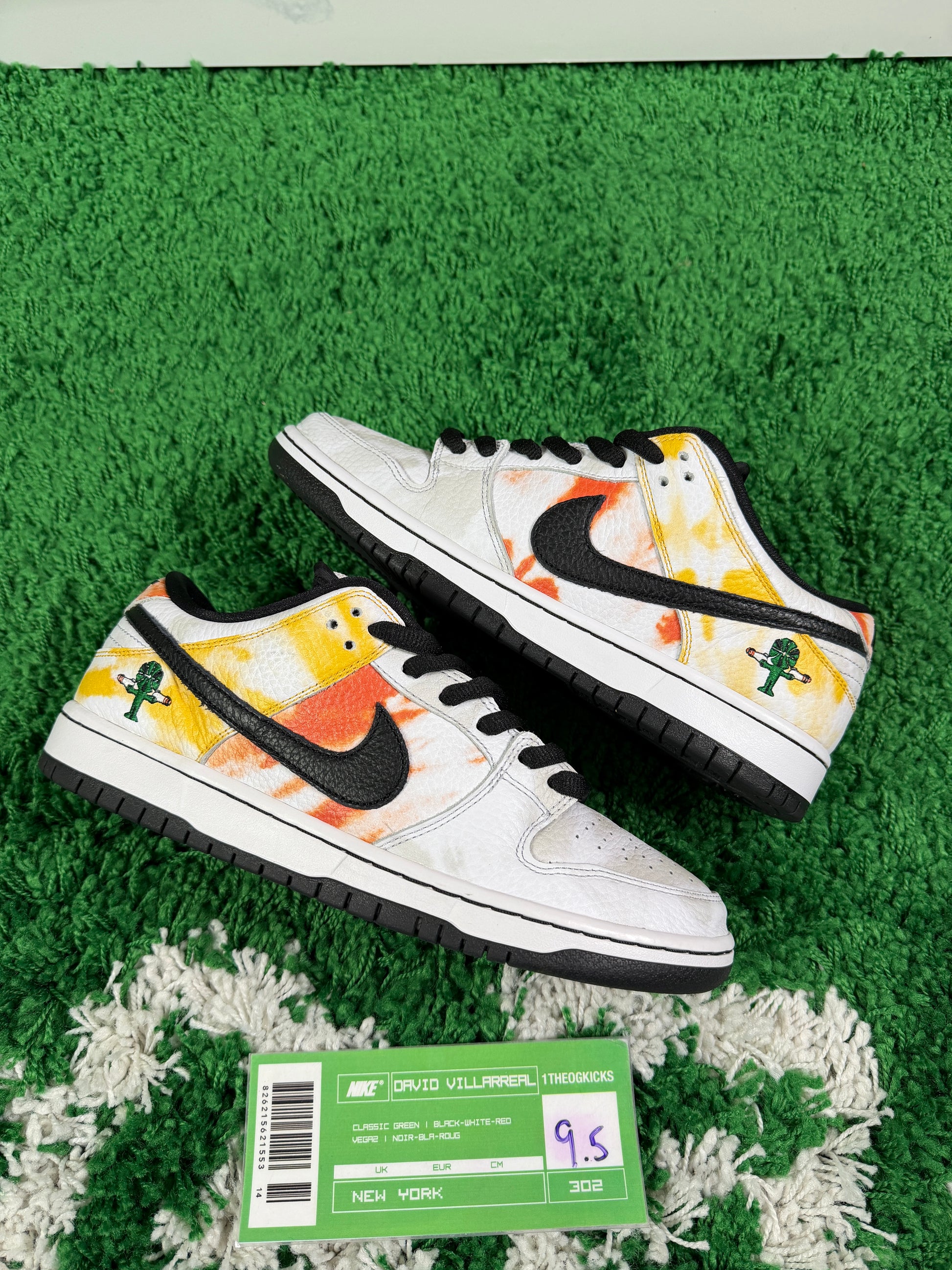Nike Sb Tie Dye Ray Guns White - Size 9.5