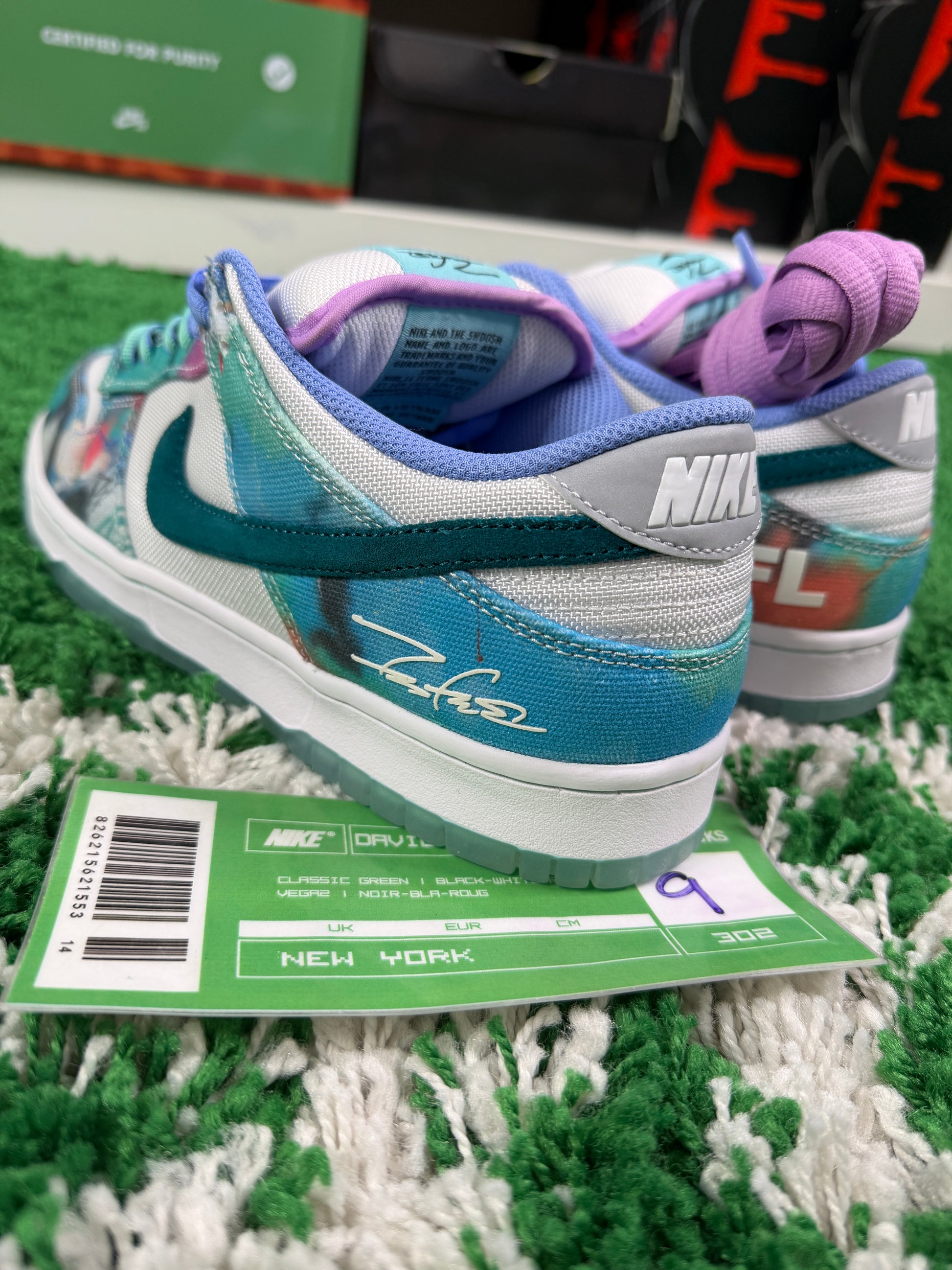 Nike Sb Futura Laboratories Bleached Aqua - Size 9