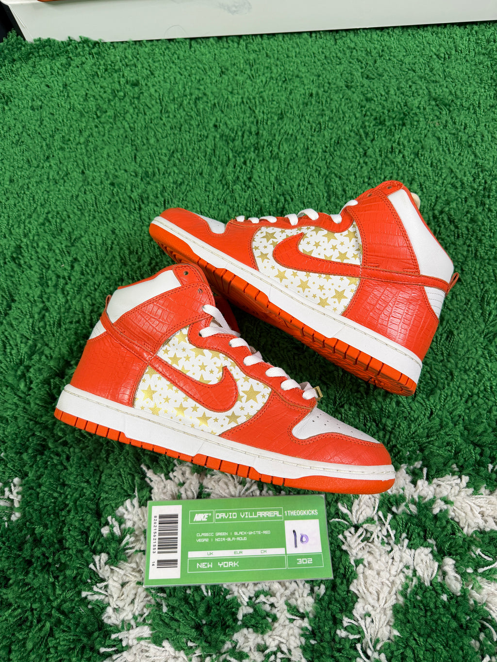 Nike Sb Orange Supreme Highs - Size 10
