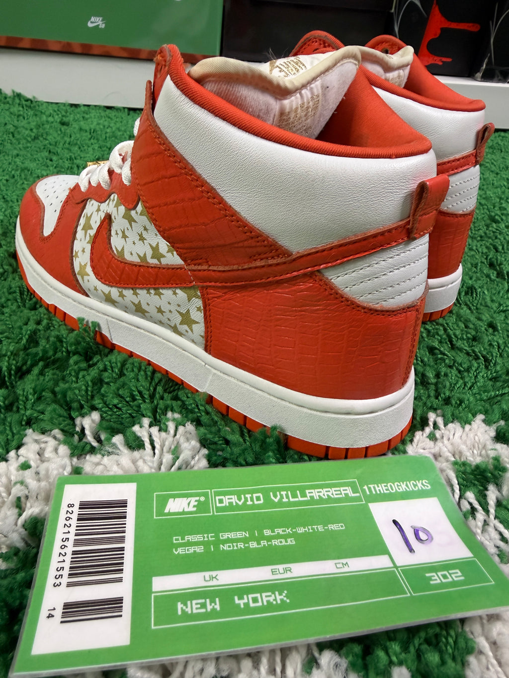 Nike Sb Orange Supreme Highs - Size 10