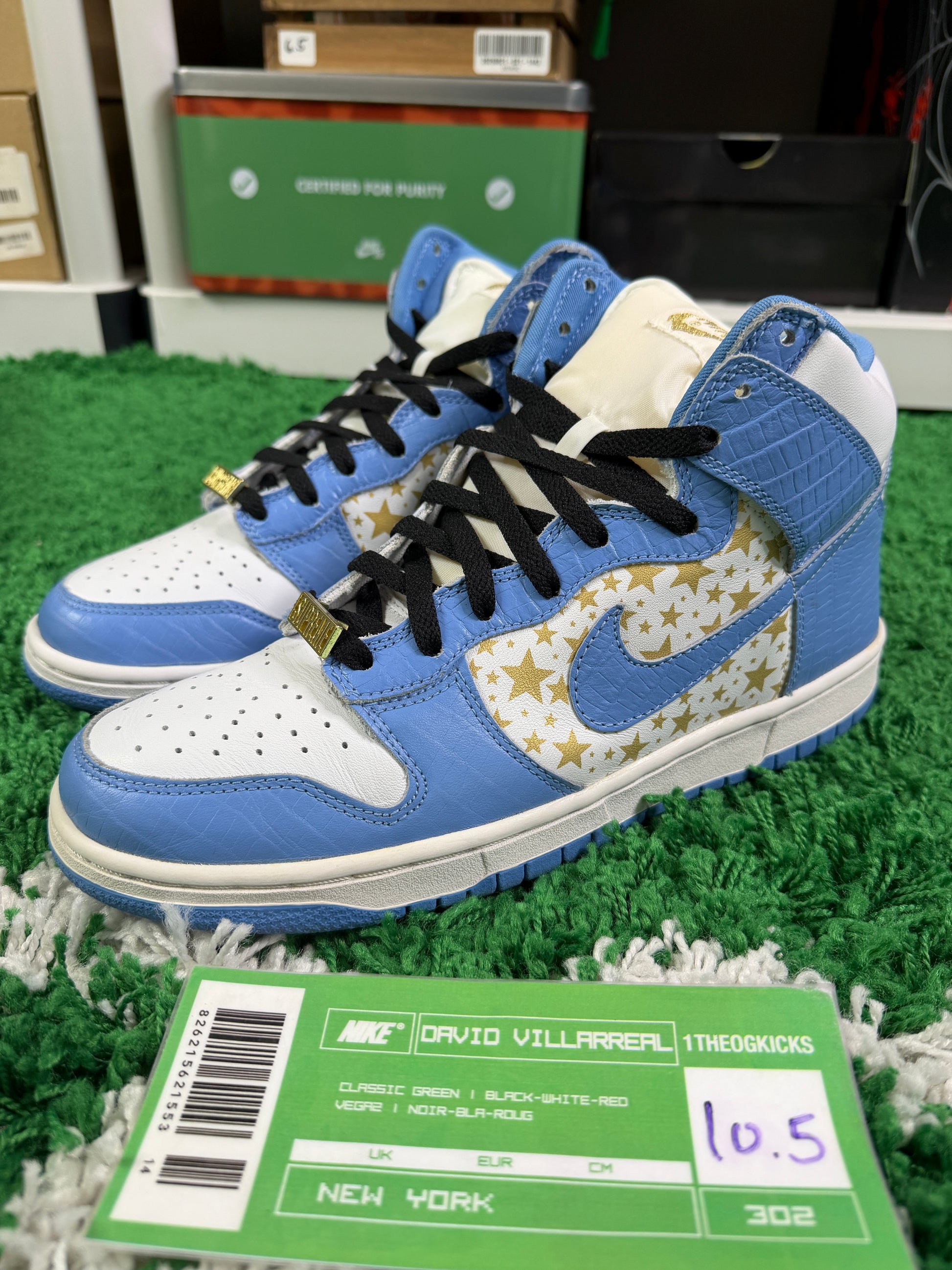 Nike Sb Blue Supreme Highs - Size 10.5