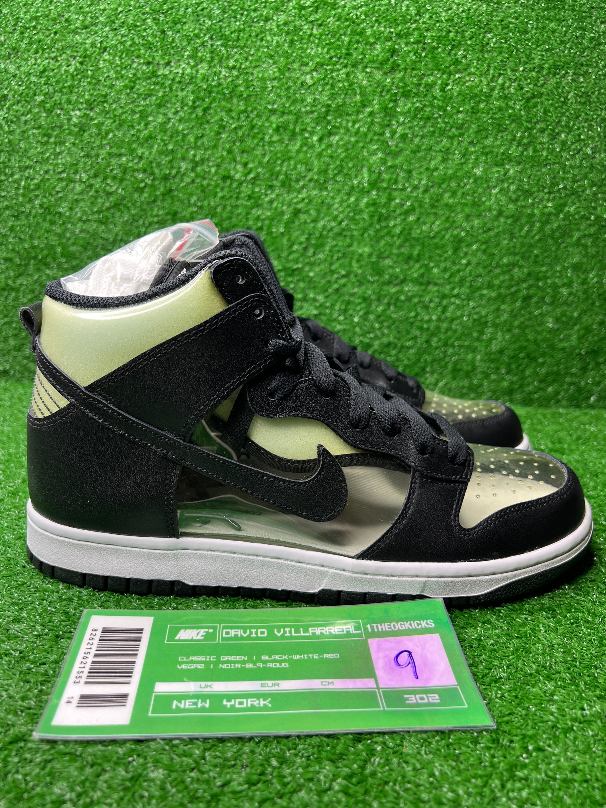 Nike Dunk High CDG Comme Des Garcons Clear - Size 9