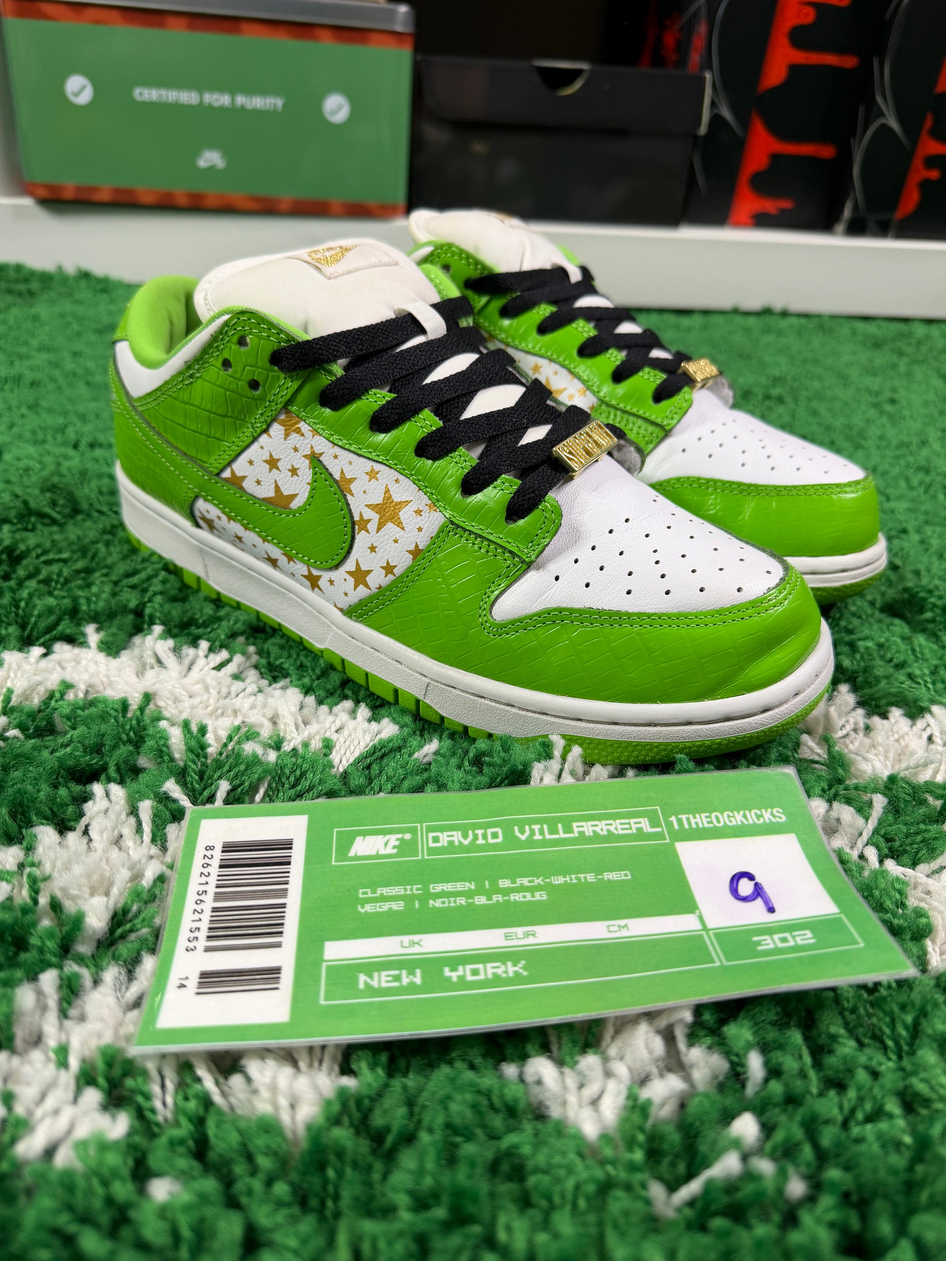 Nike Sb Supreme Mean Green's - Size 9