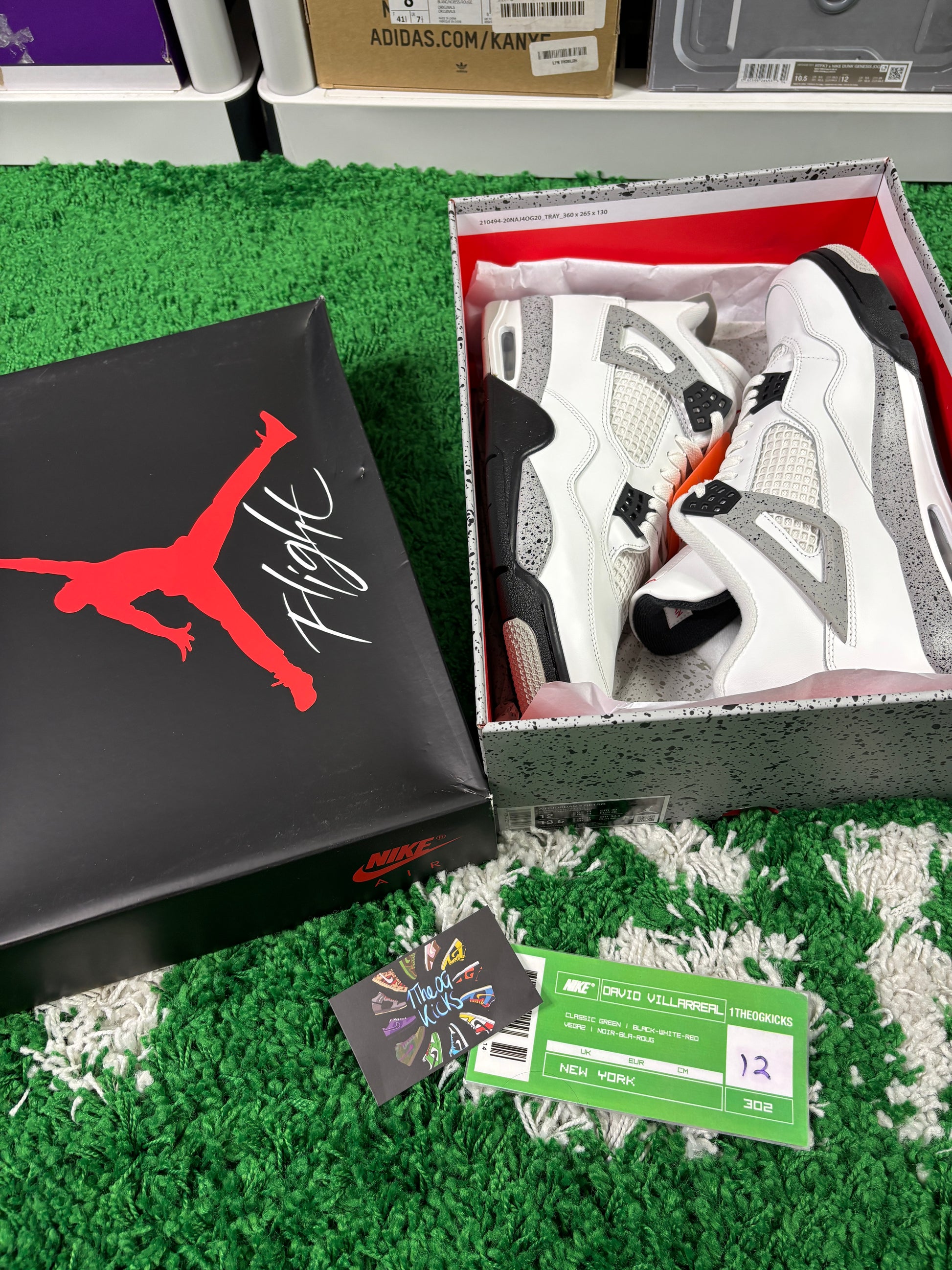 Jordan 4 White Cement - Size 12