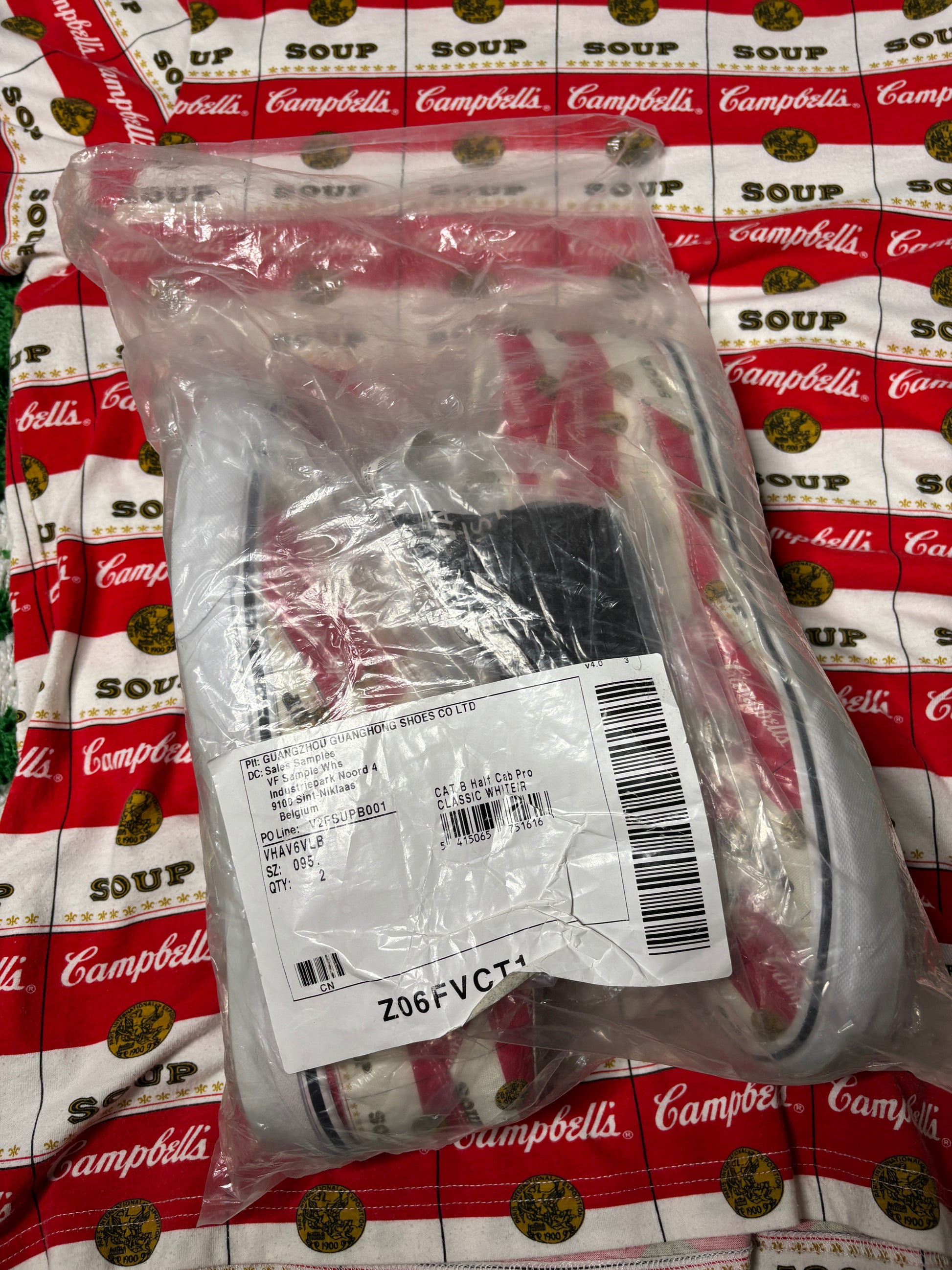 Supreme Campbell Soup Vans Sample - Size 9.5