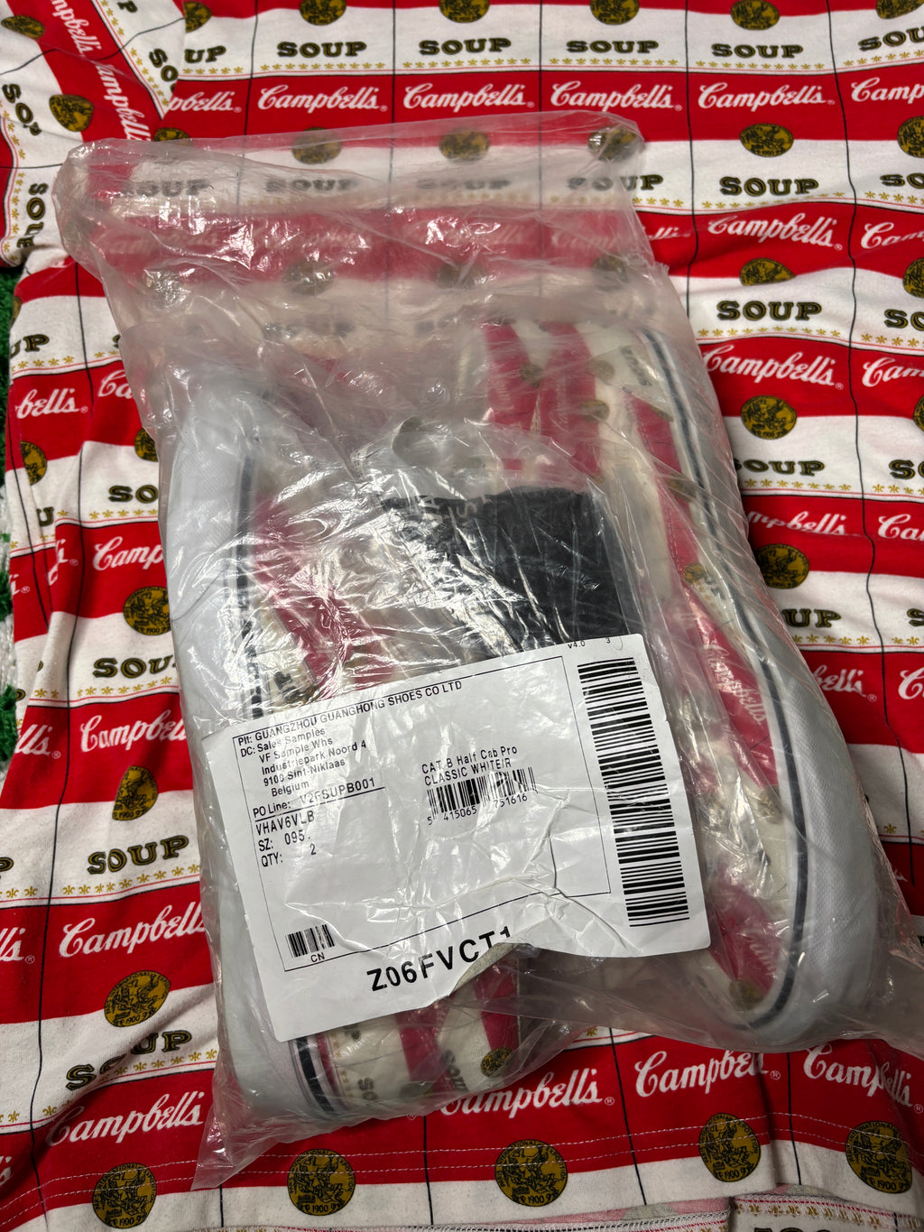 Supreme Campbell Soup Vans Sample - Size 9.5