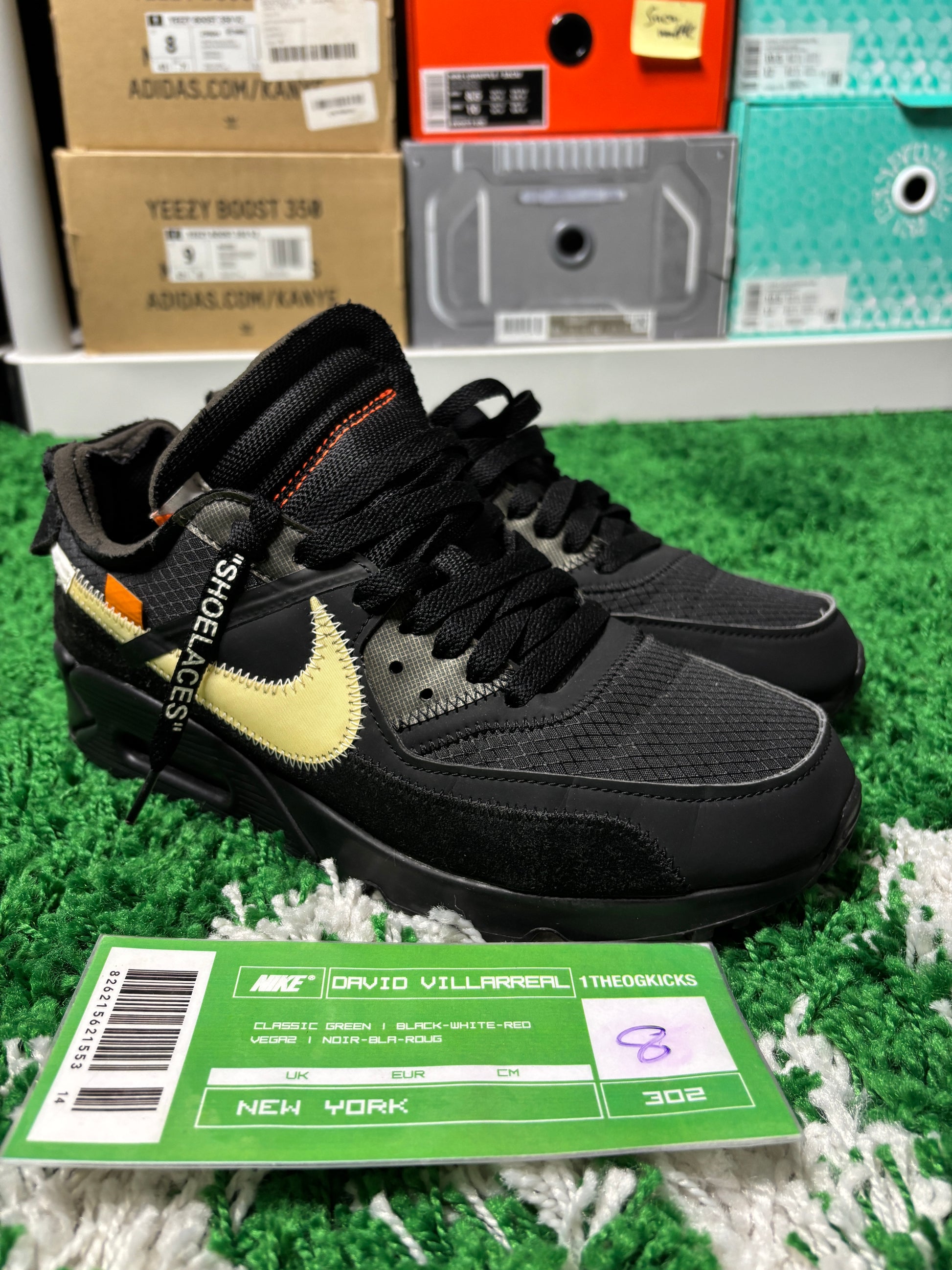 Nike Air Max 90 OFF WHITE Black - size 8