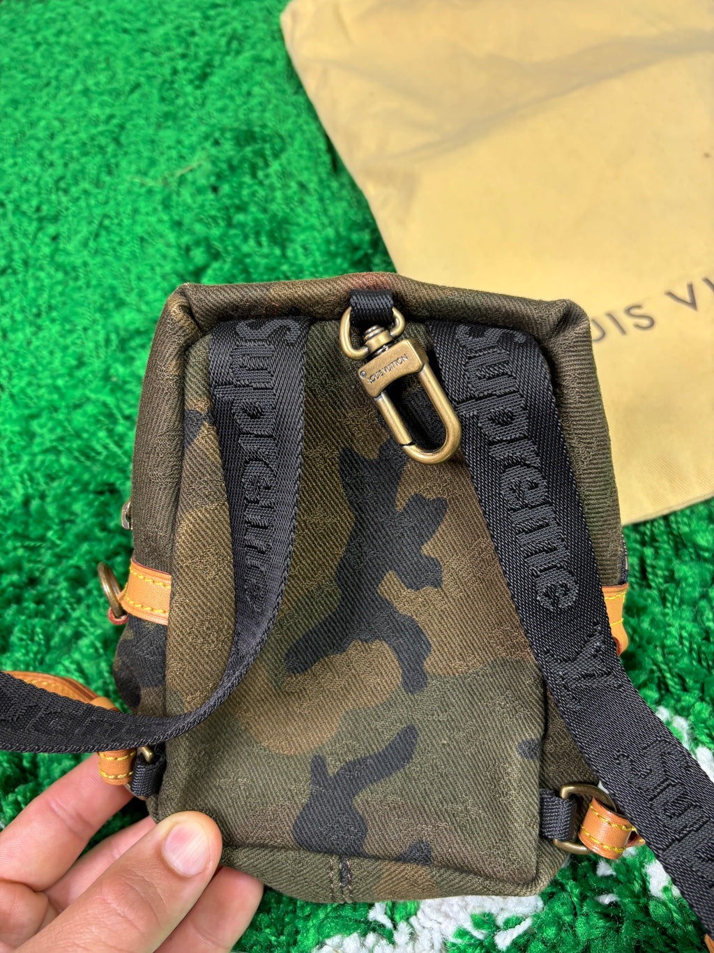 LV x Supreme Apollo Camo Collab Keychain Backpack