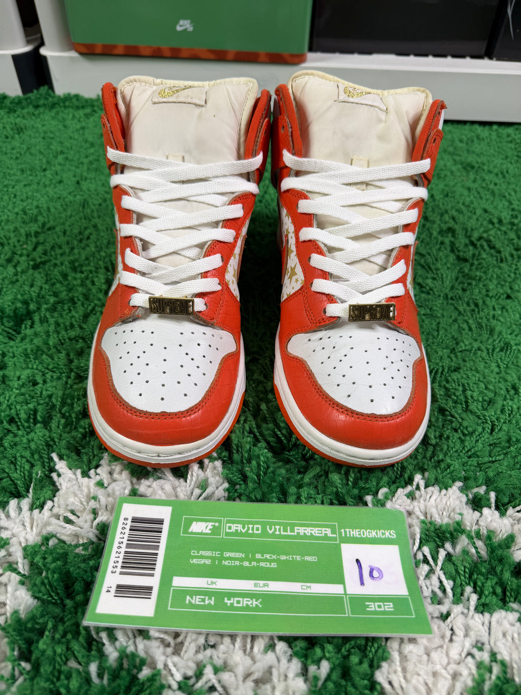 Nike Sb Orange Supreme Highs - Size 10