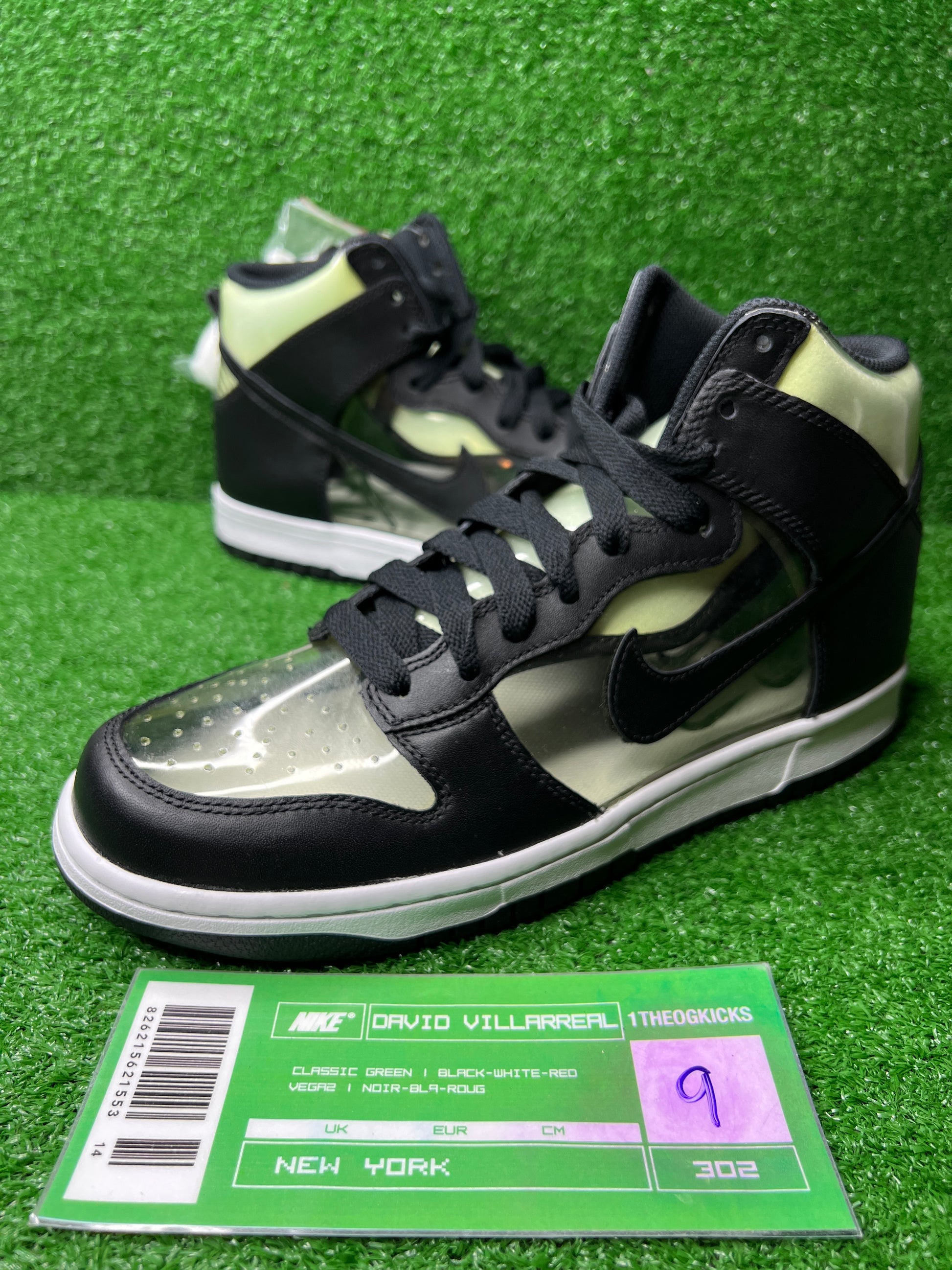 Nike Dunk High CDG Comme Des Garcons Clear - Size 9