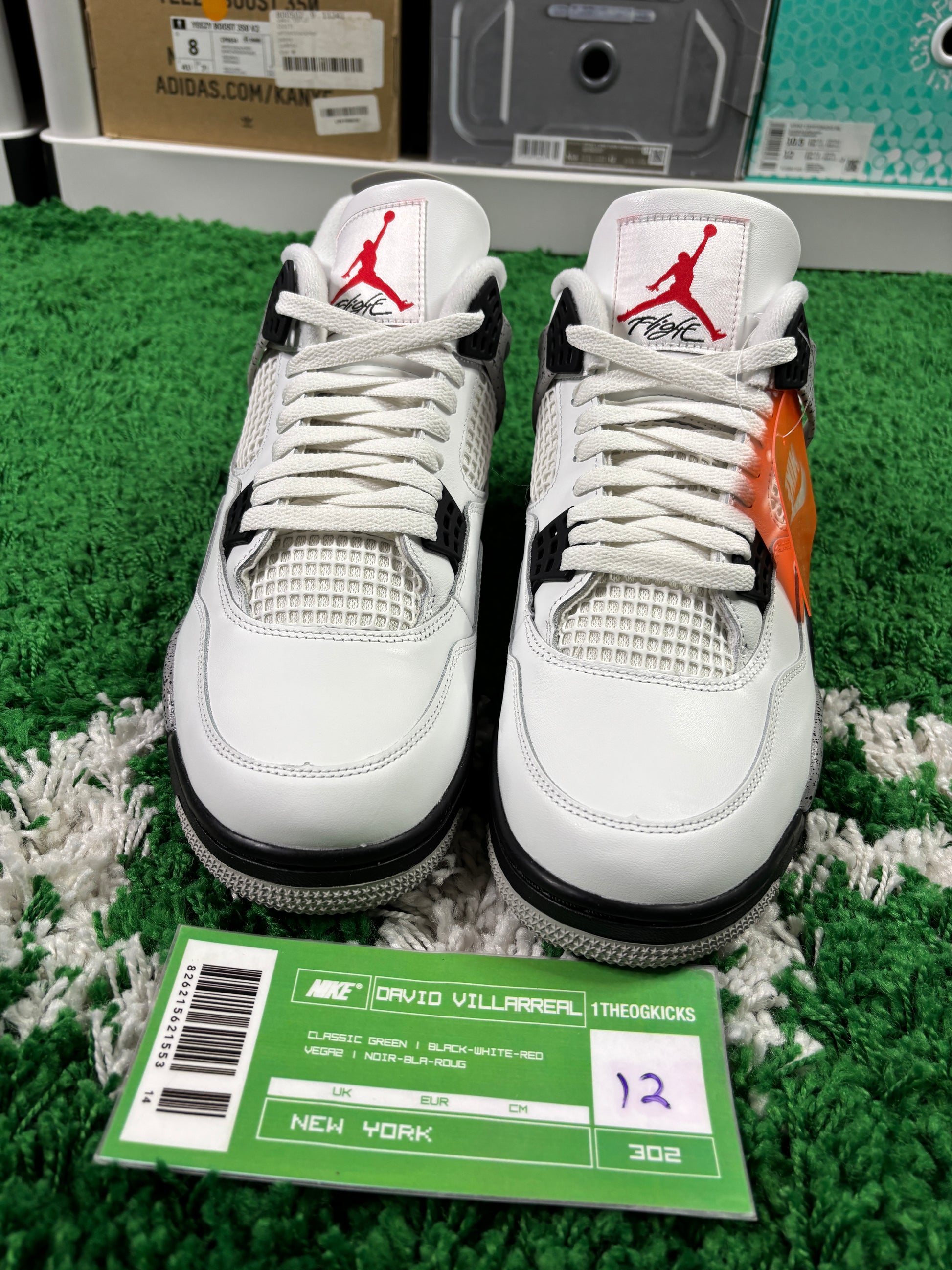 Jordan 4 White Cement - Size 12