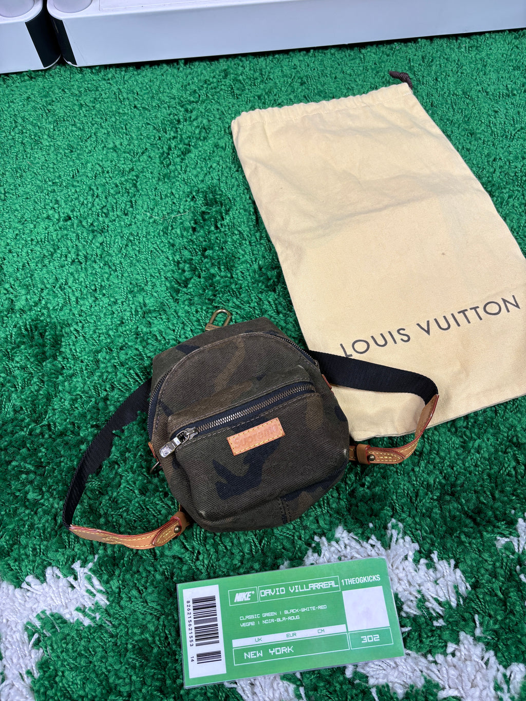 LV x Supreme Apollo Camo Collab Keychain Backpack
