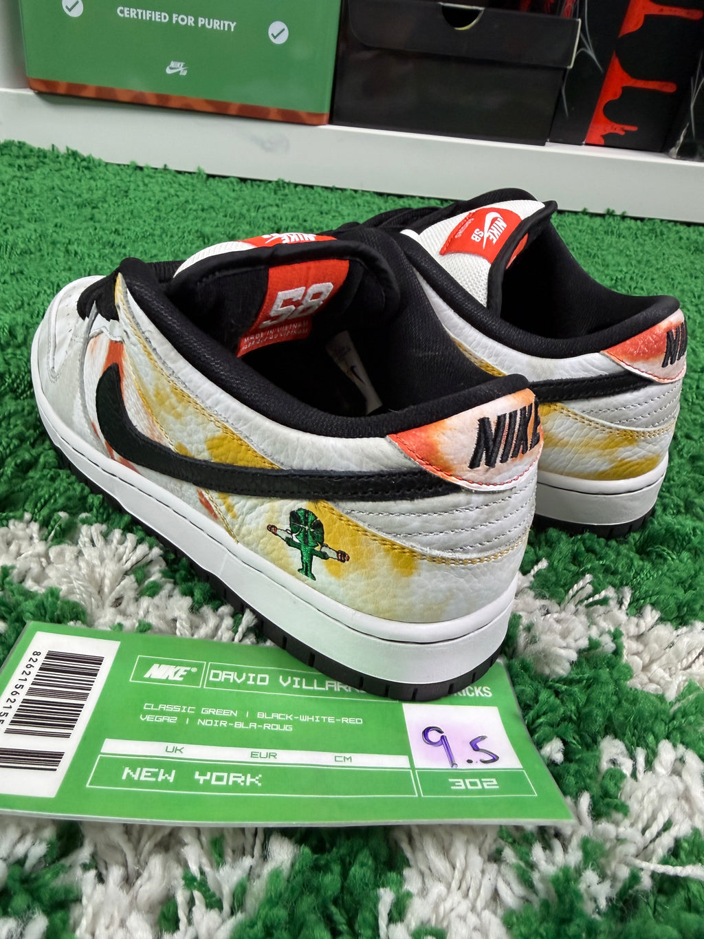 Nike Sb Tie Dye Ray Guns White - Size 9.5