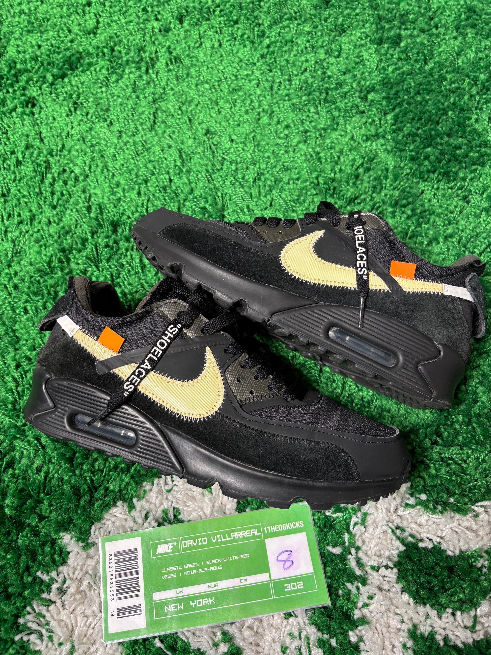 Nike Air Max 90 OFF WHITE Black - size 8