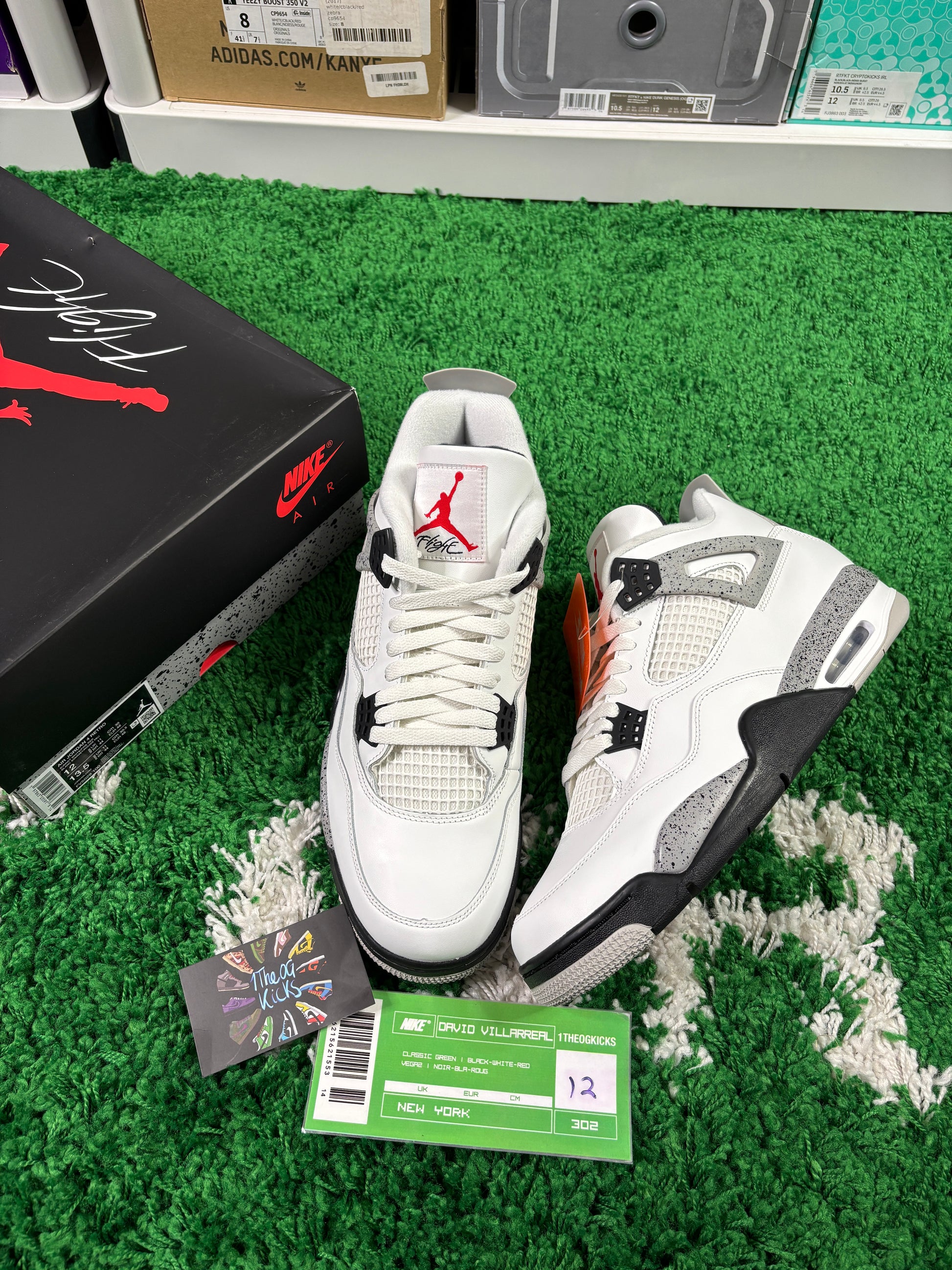 Jordan 4 White Cement - Size 12