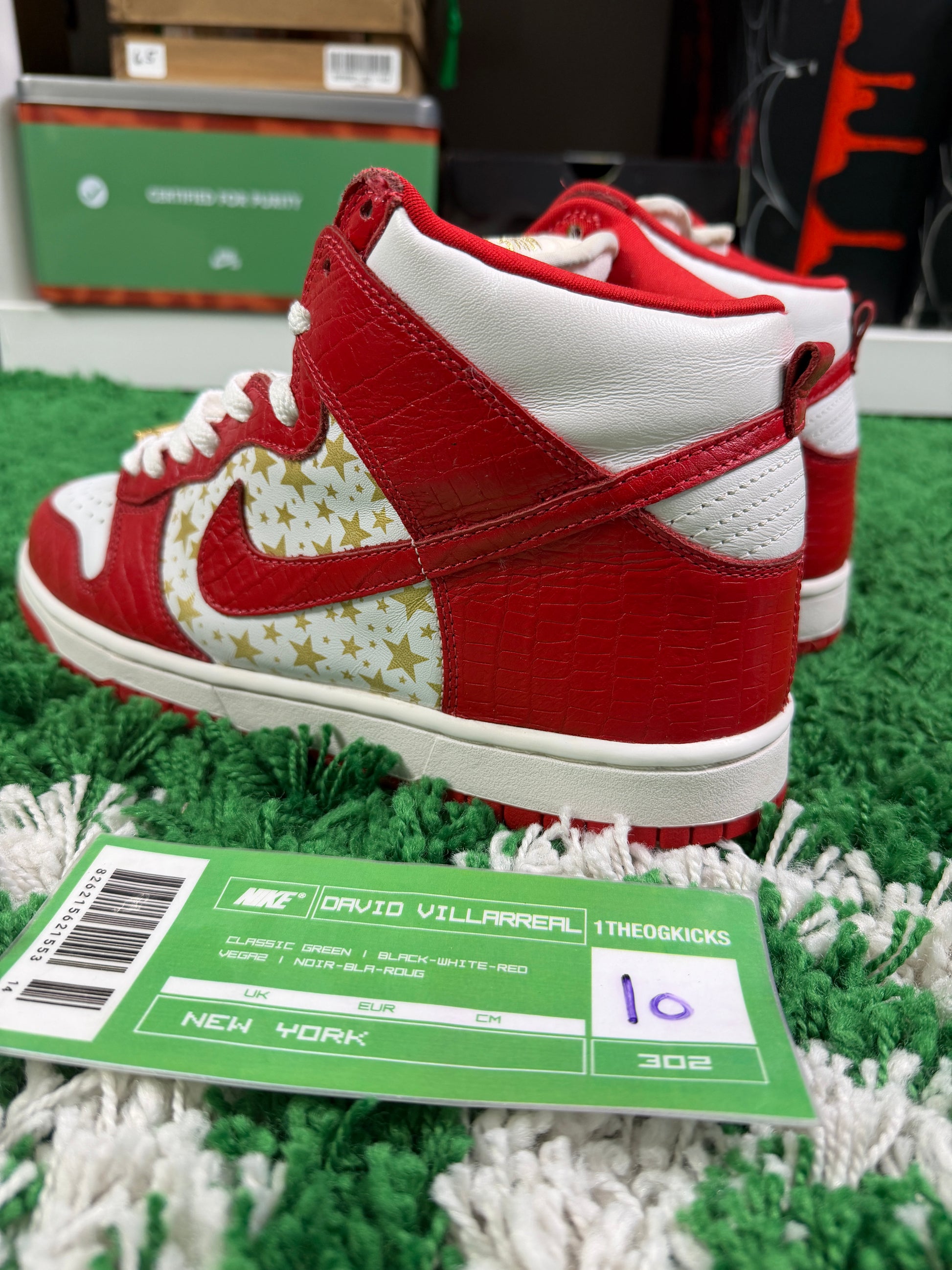 Nike Sb Red Supreme Highs - Size 10.5