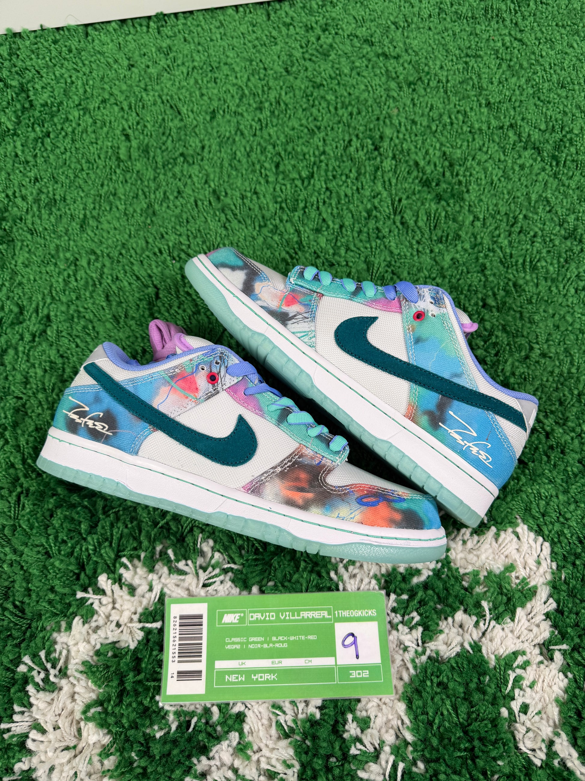 Nike Sb Futura Laboratories Bleached Aqua - Size 9