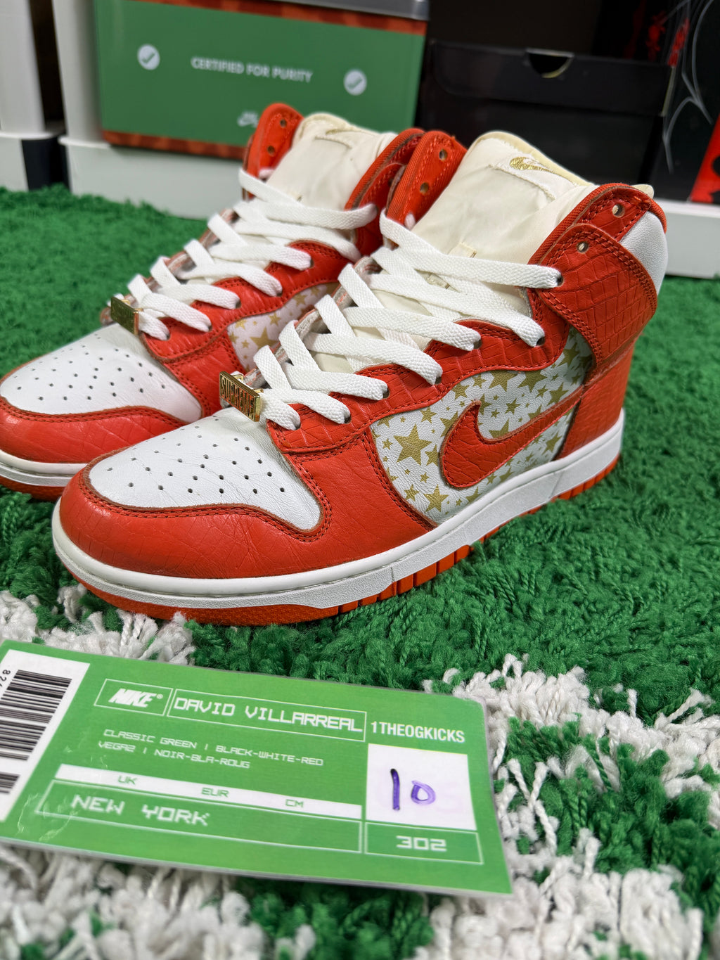 Nike Sb Orange Supreme Highs - Size 10