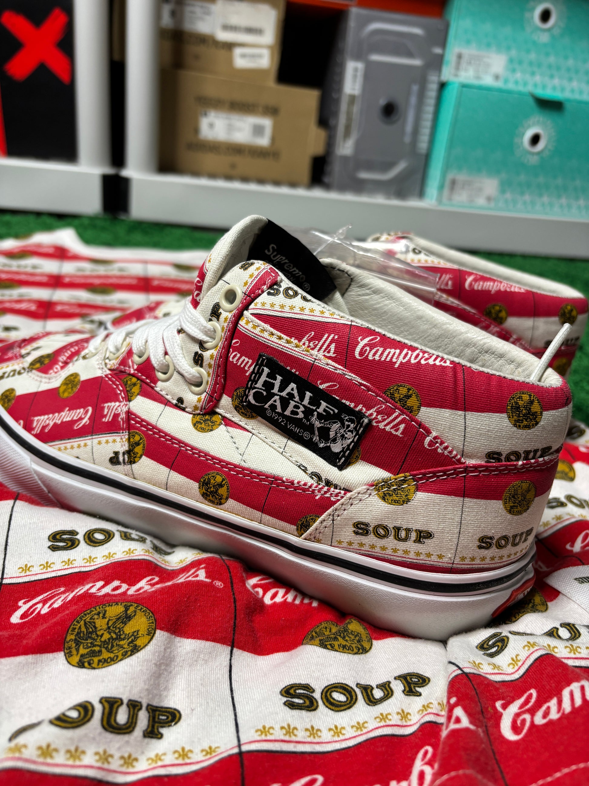 Supreme Campbell Soup Vans Sample - Size 9.5